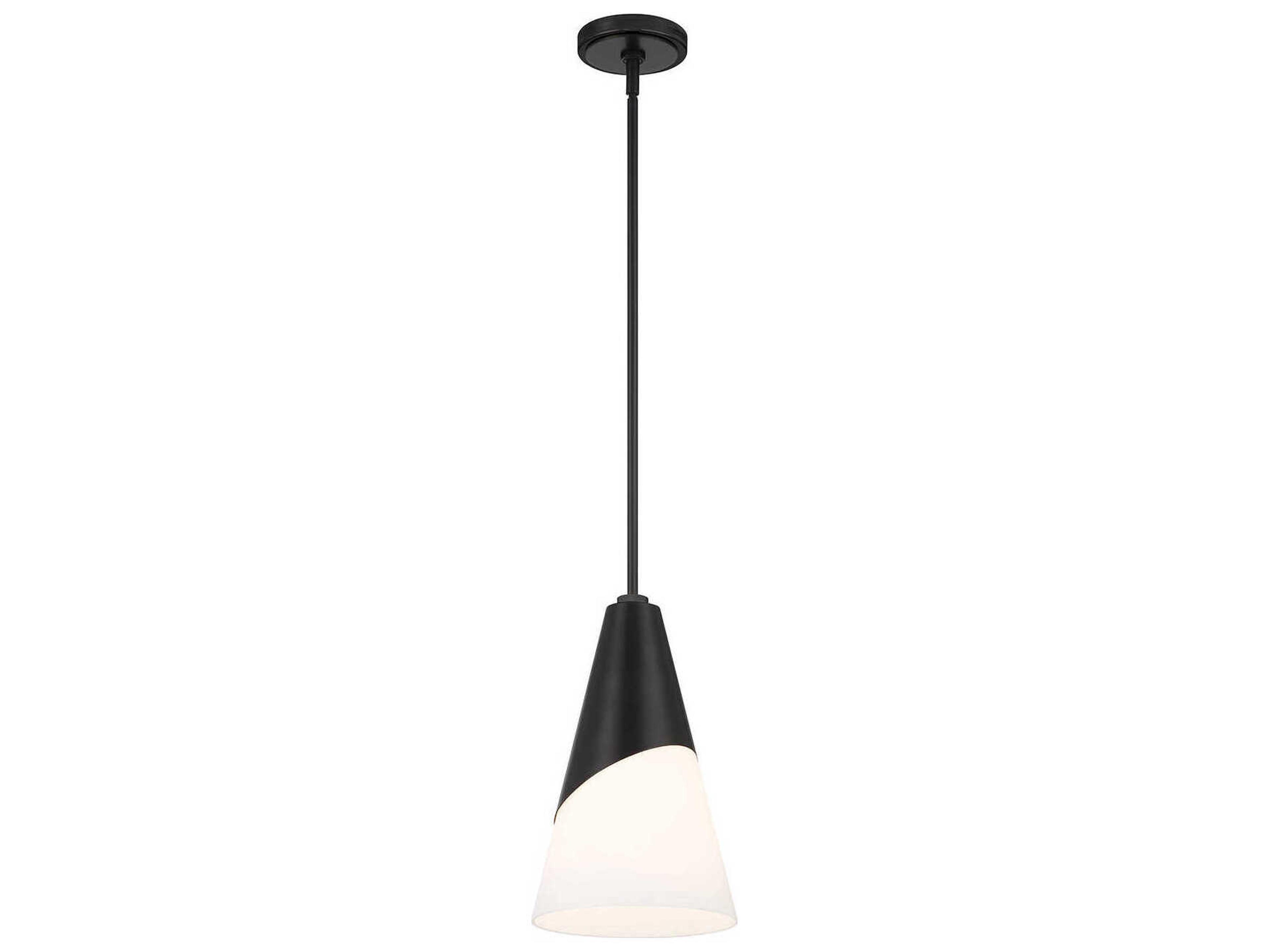 Crystorama Tori 1-Light Matte Black Mini Pendant