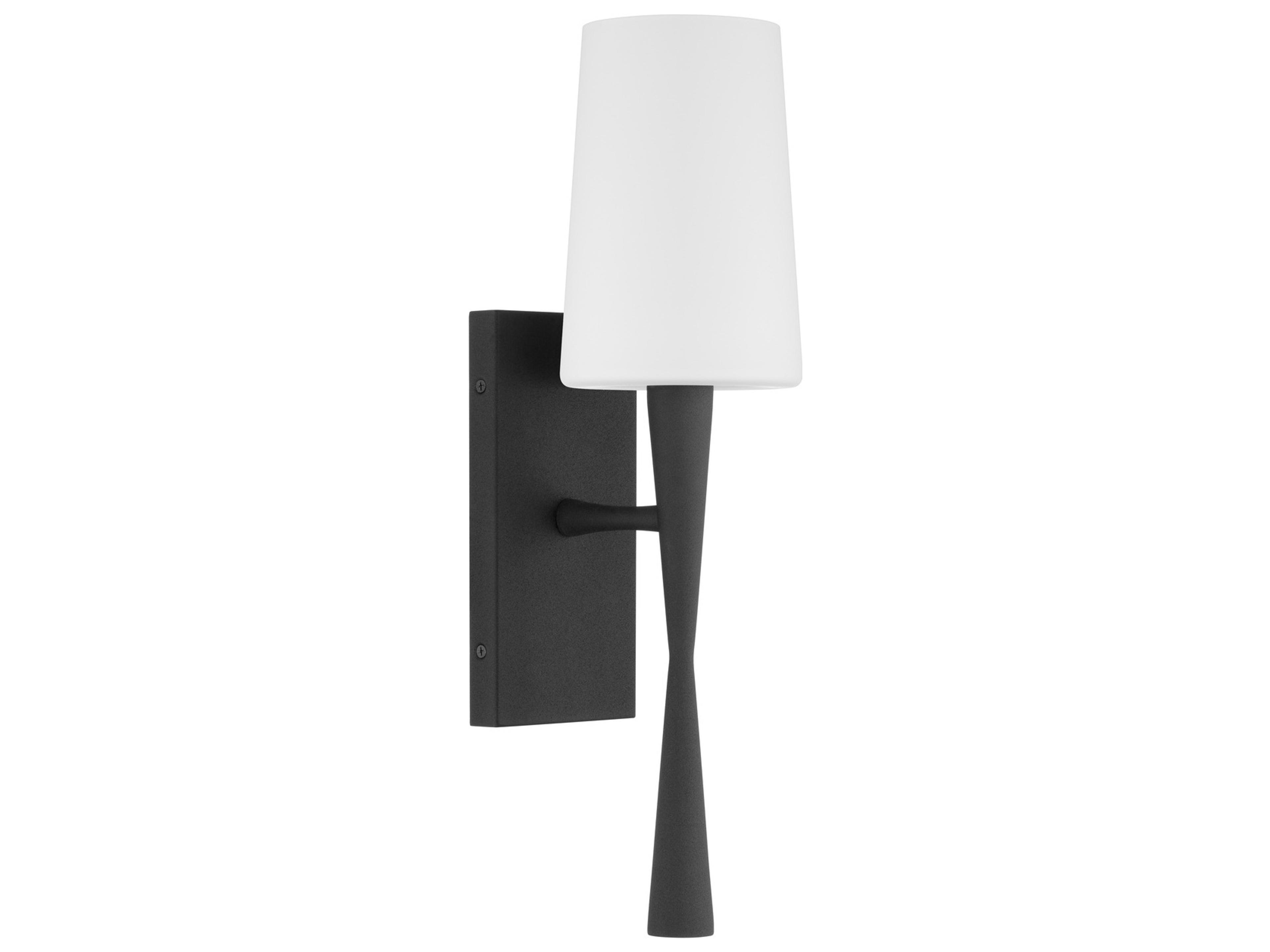 Crystorama Trenton 1-Light Black Wall Sconce