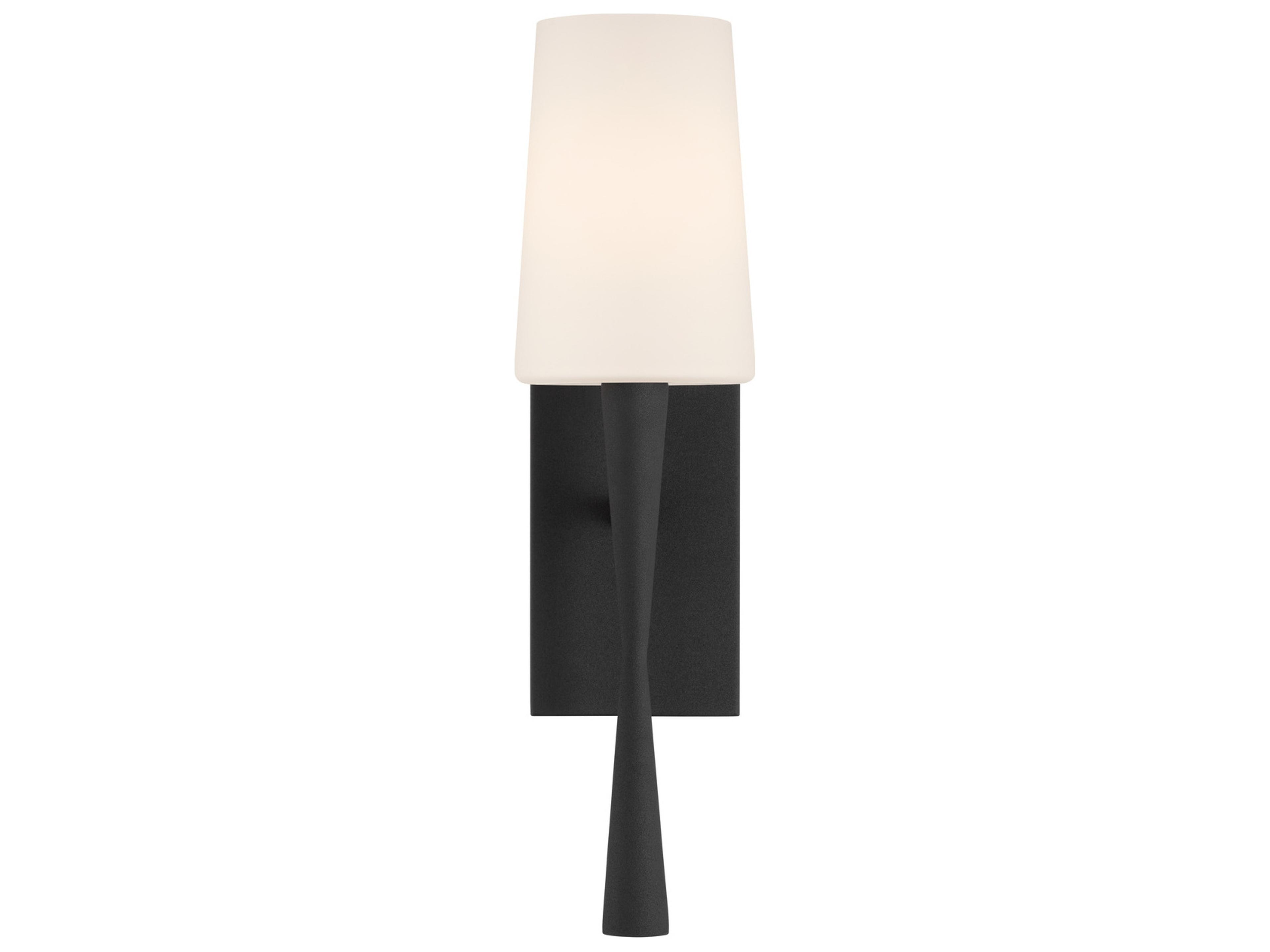 Crystorama Trenton 1-Light Black Wall Sconce