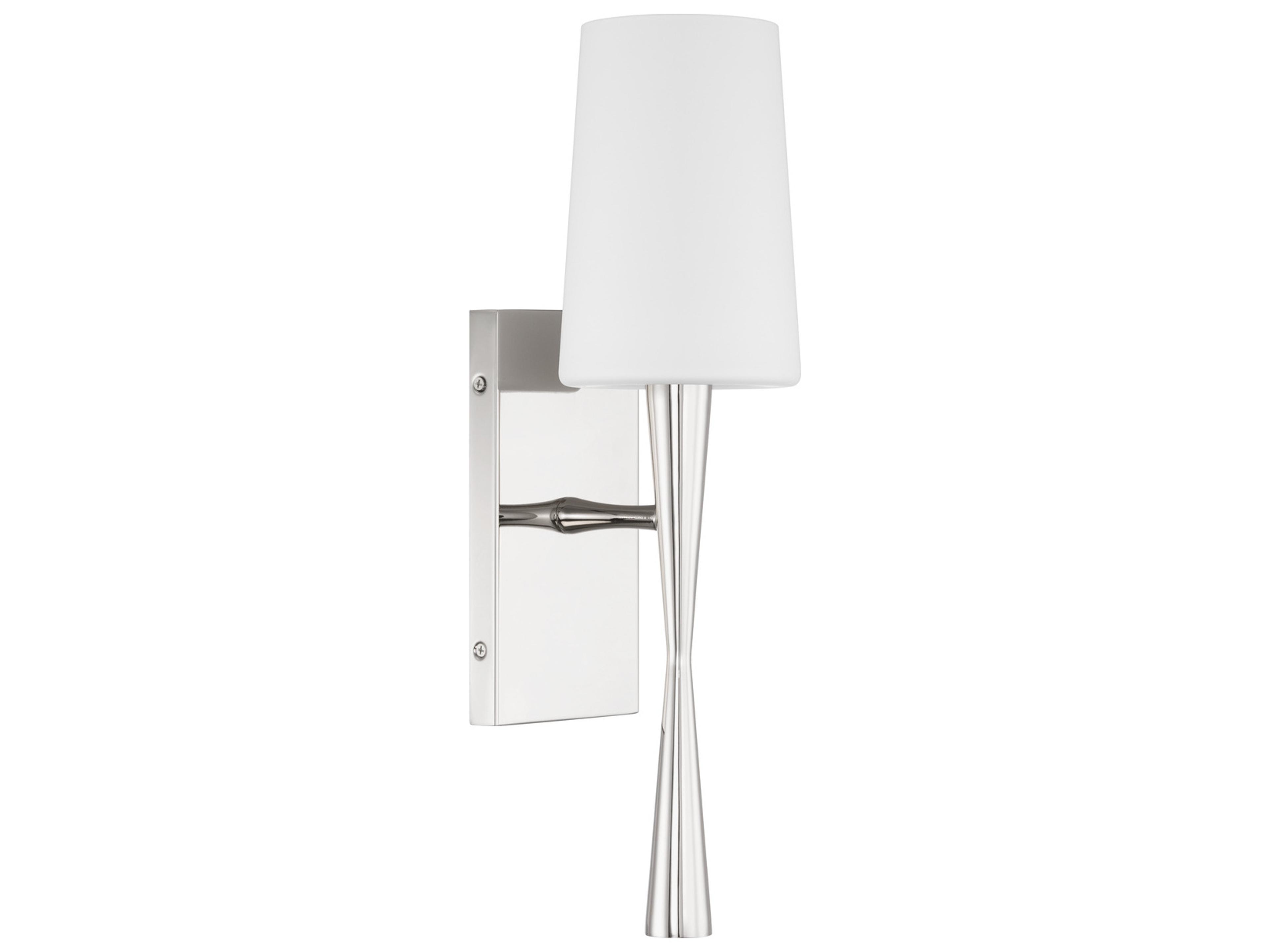 Crystorama Trenton 1-Light Silver Steel Wall Sconce