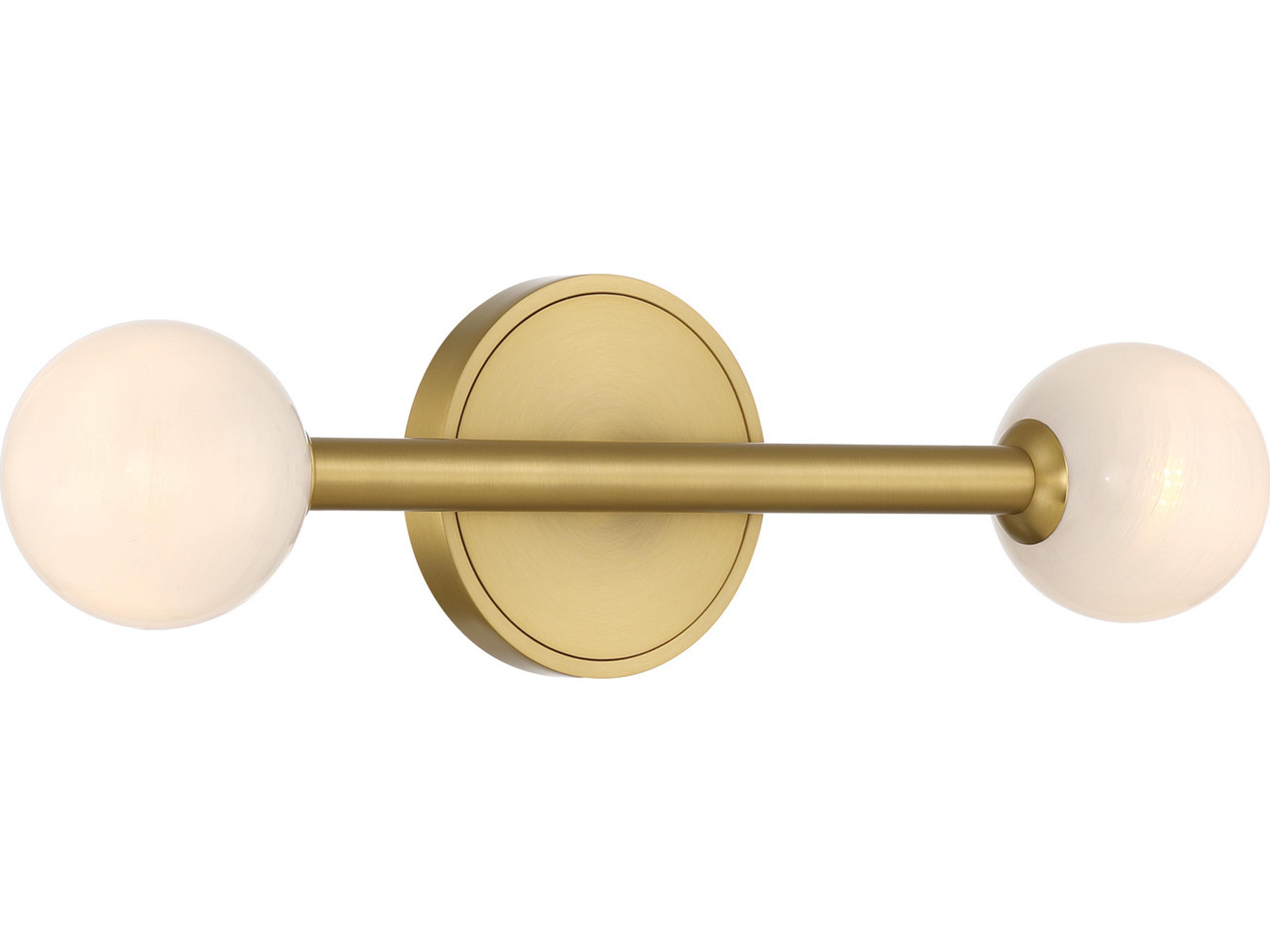 Crystorama Terrell 2-Light Gold Vanity Light