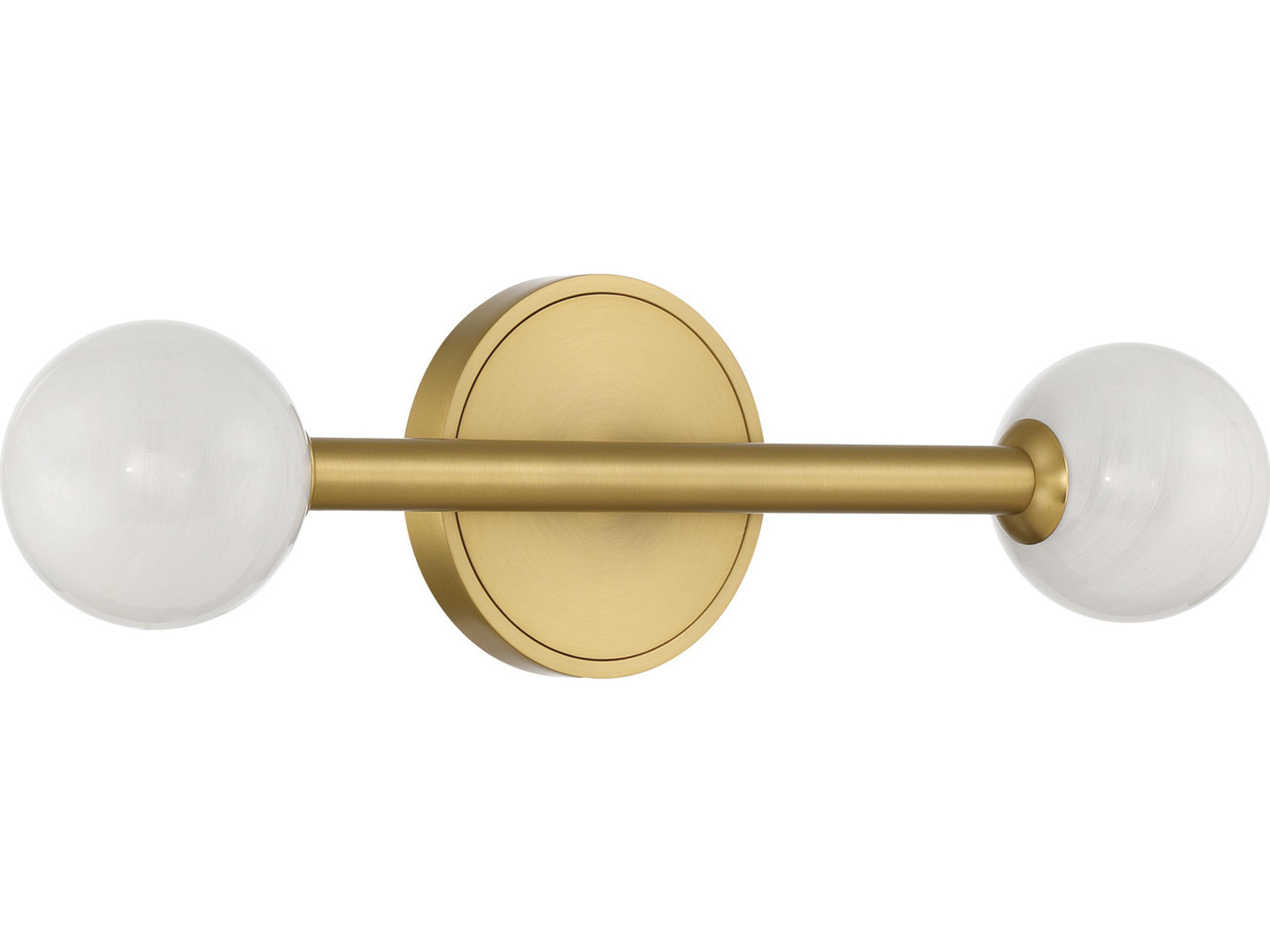 Crystorama Terrell 2-Light Gold Vanity Light