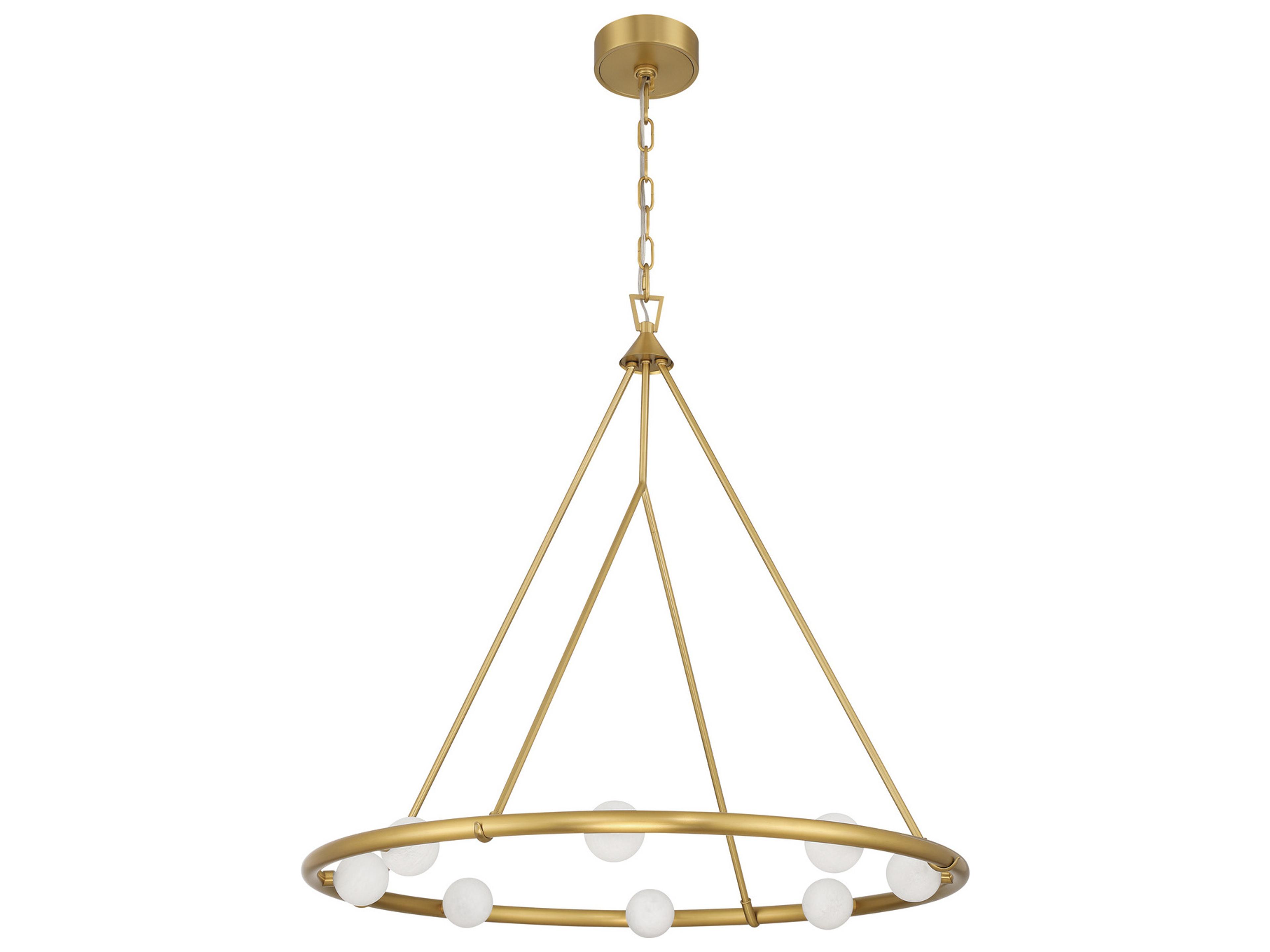 Crystorama Terrell 8-Light Gold Chandelier