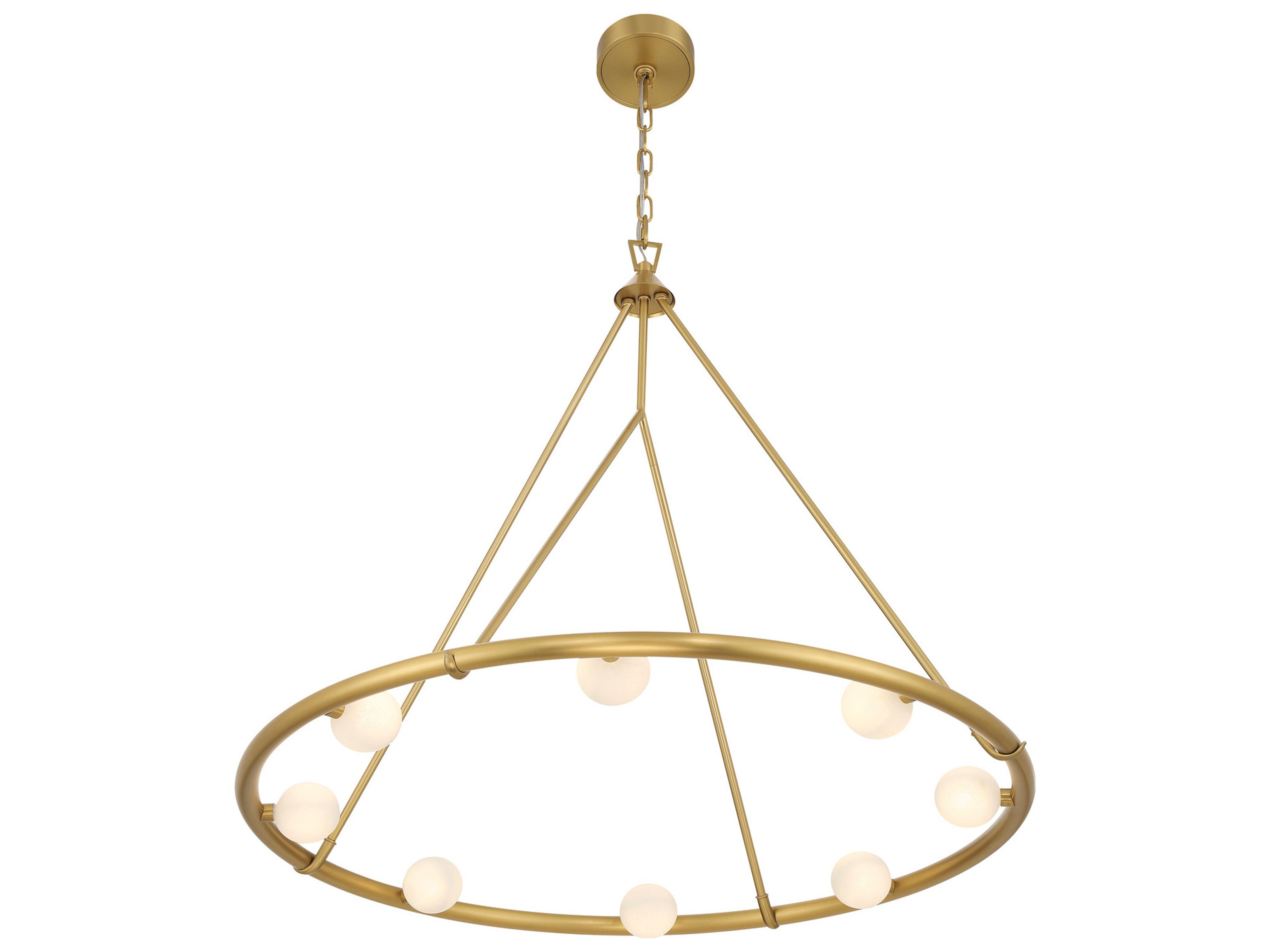 Crystorama Terrell 8-Light Gold Chandelier