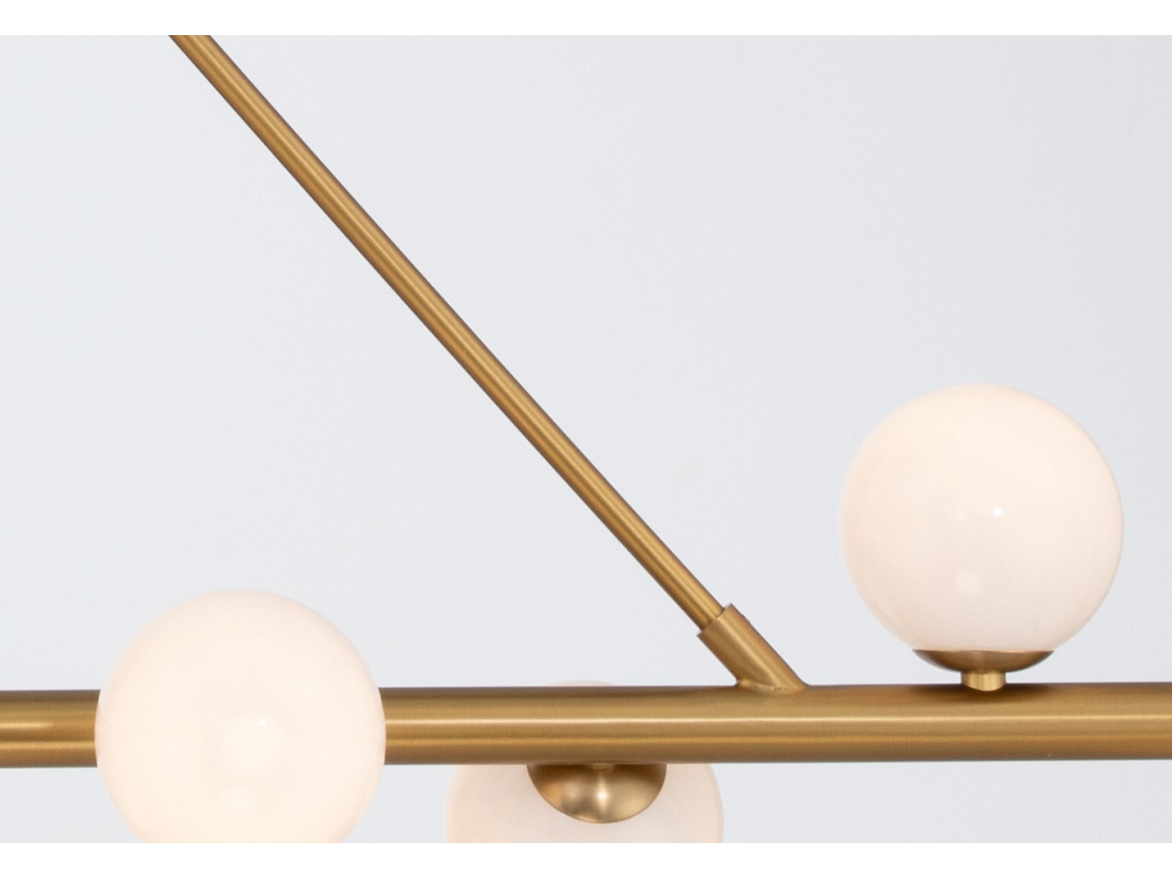 Crystorama Terrell 11-Light Gold Linear Island Pendant