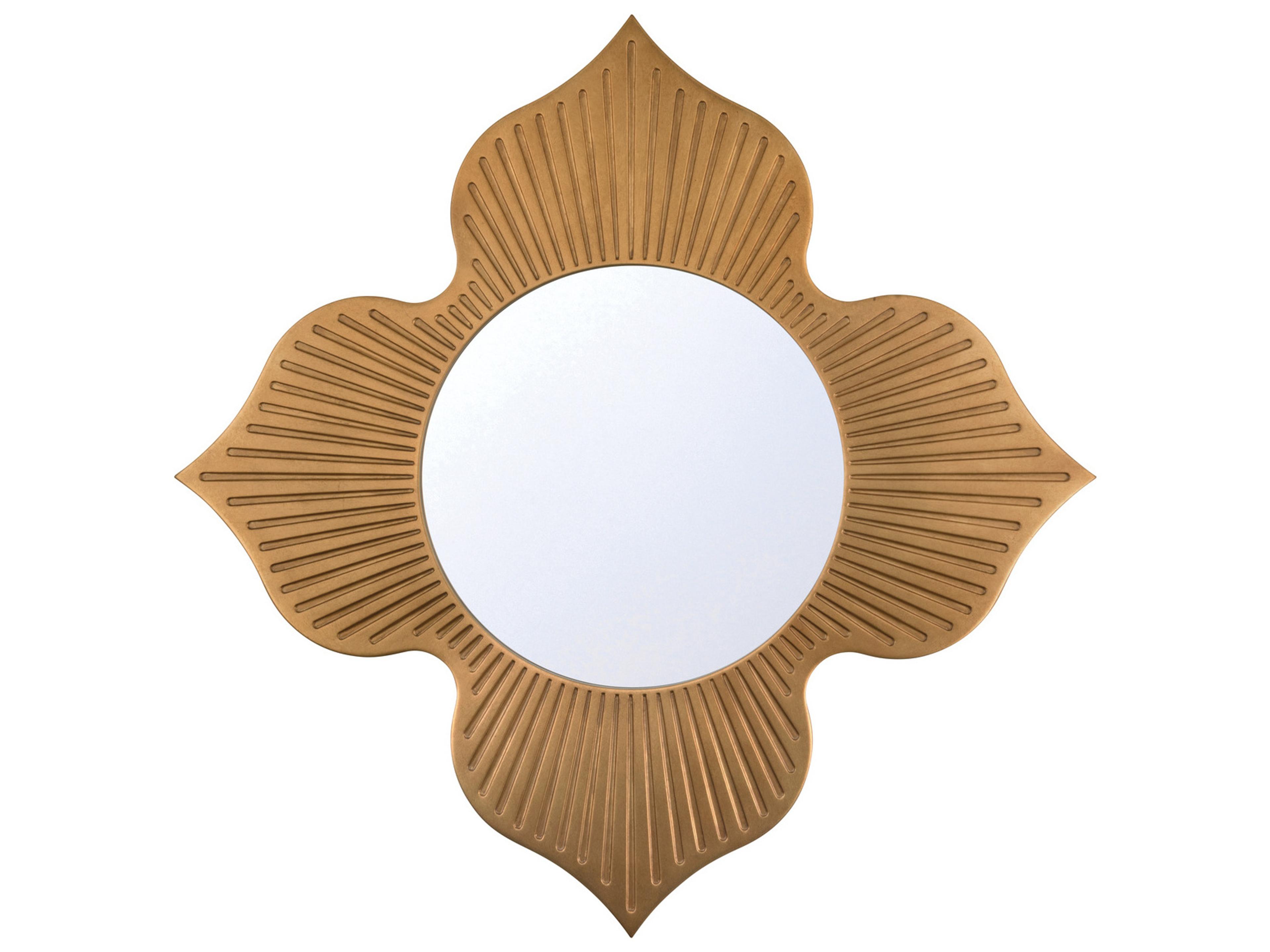 Tullos Gold Wall Mirror Round