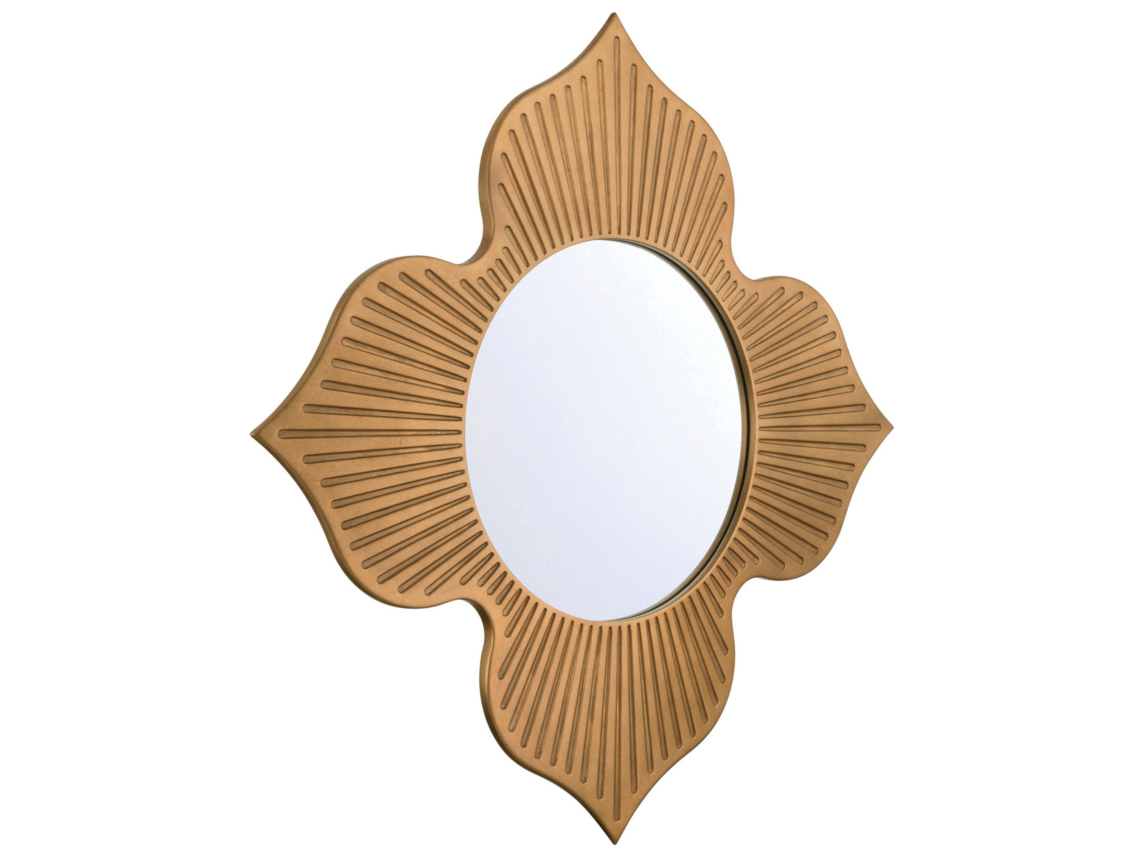 Crystorama Tullos Gold Wall Mirror Round