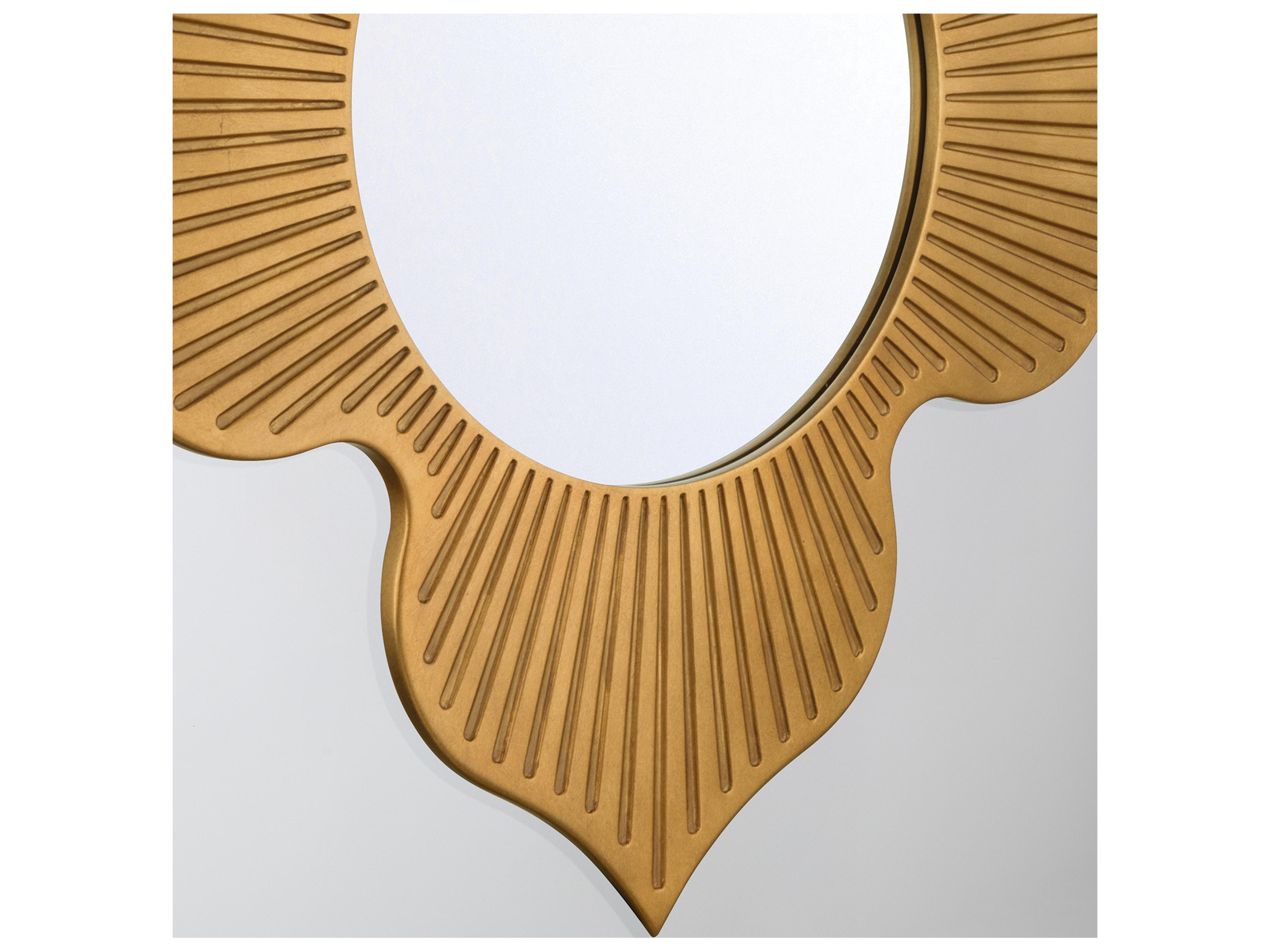 Crystorama Tullos Gold Wall Mirror Round