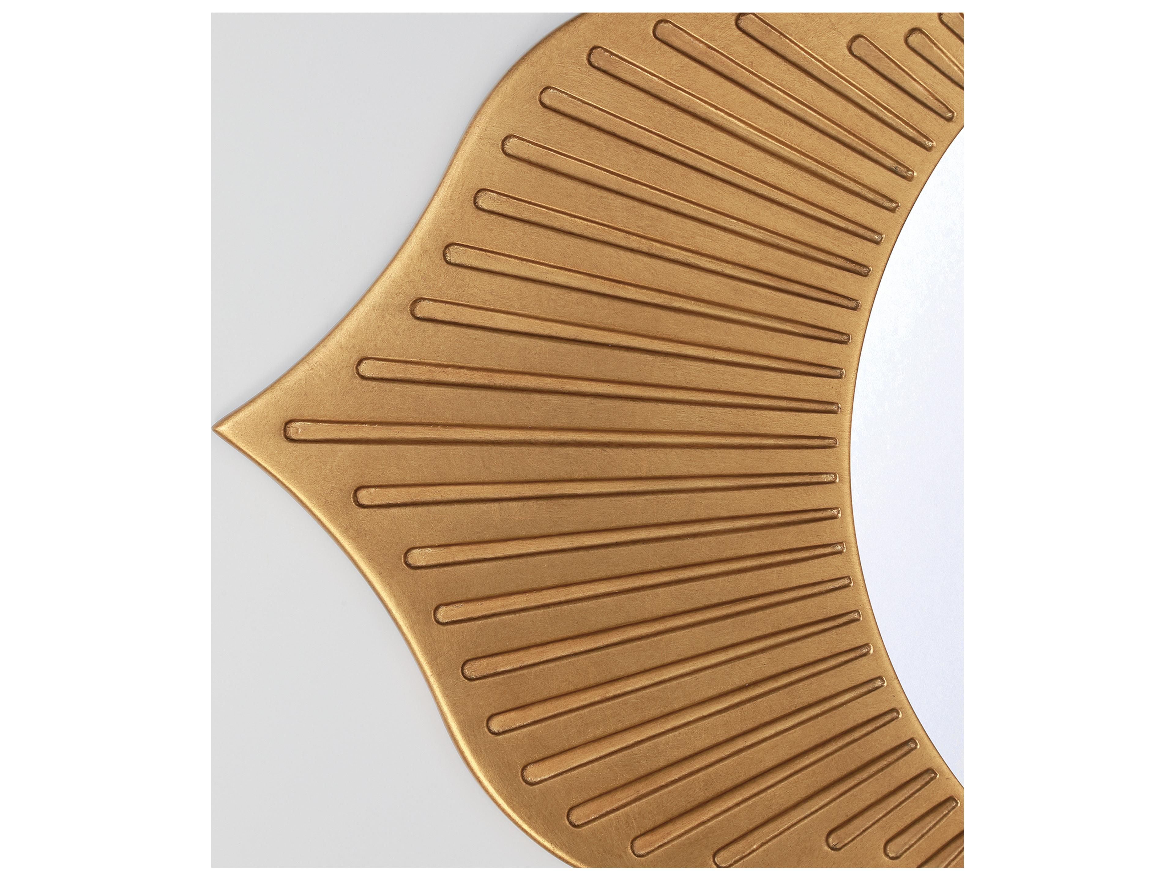 Crystorama Tullos Gold Wall Mirror Round