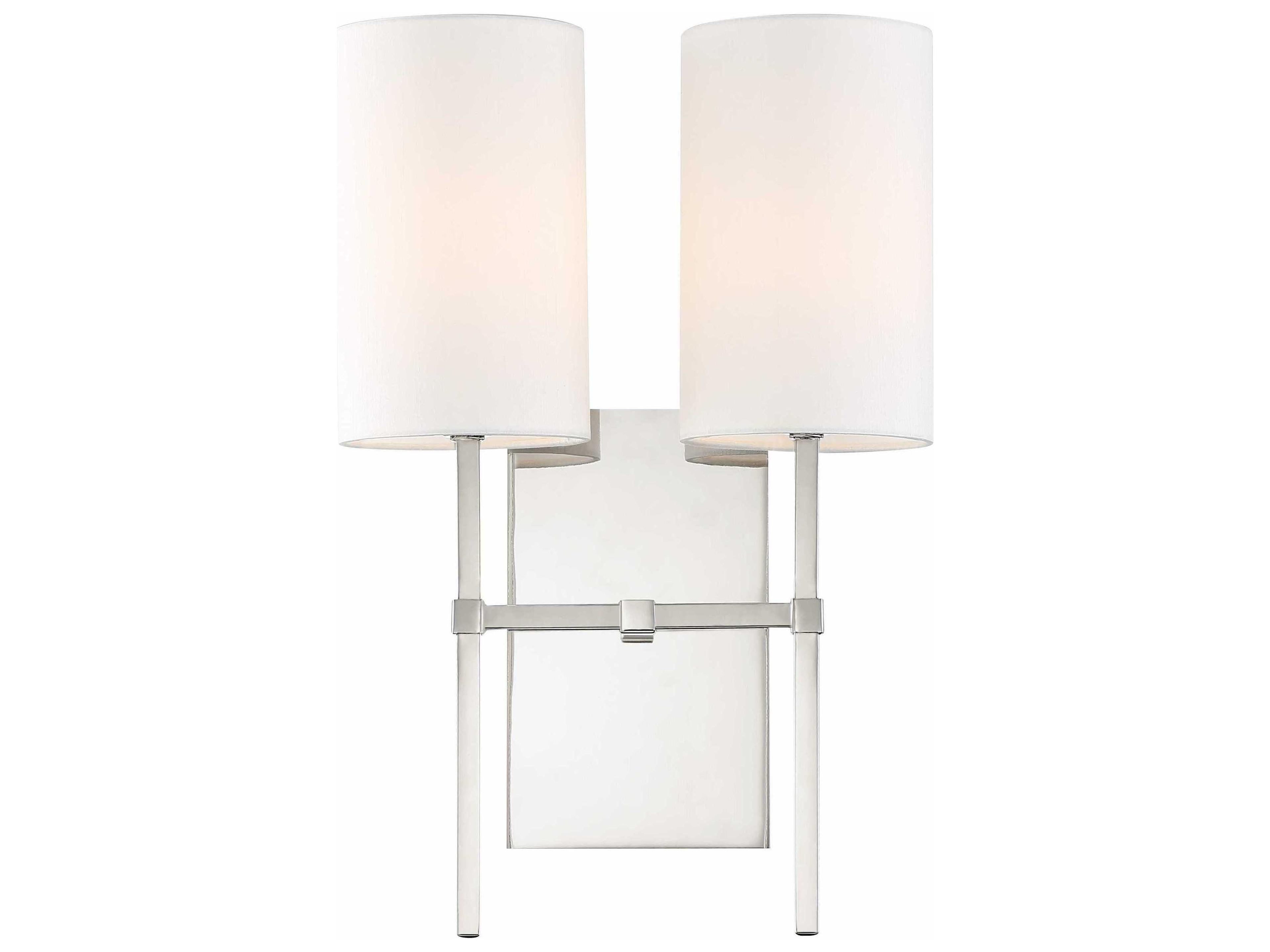 Crystorama Veronica 2-Light Black Wall Sconce