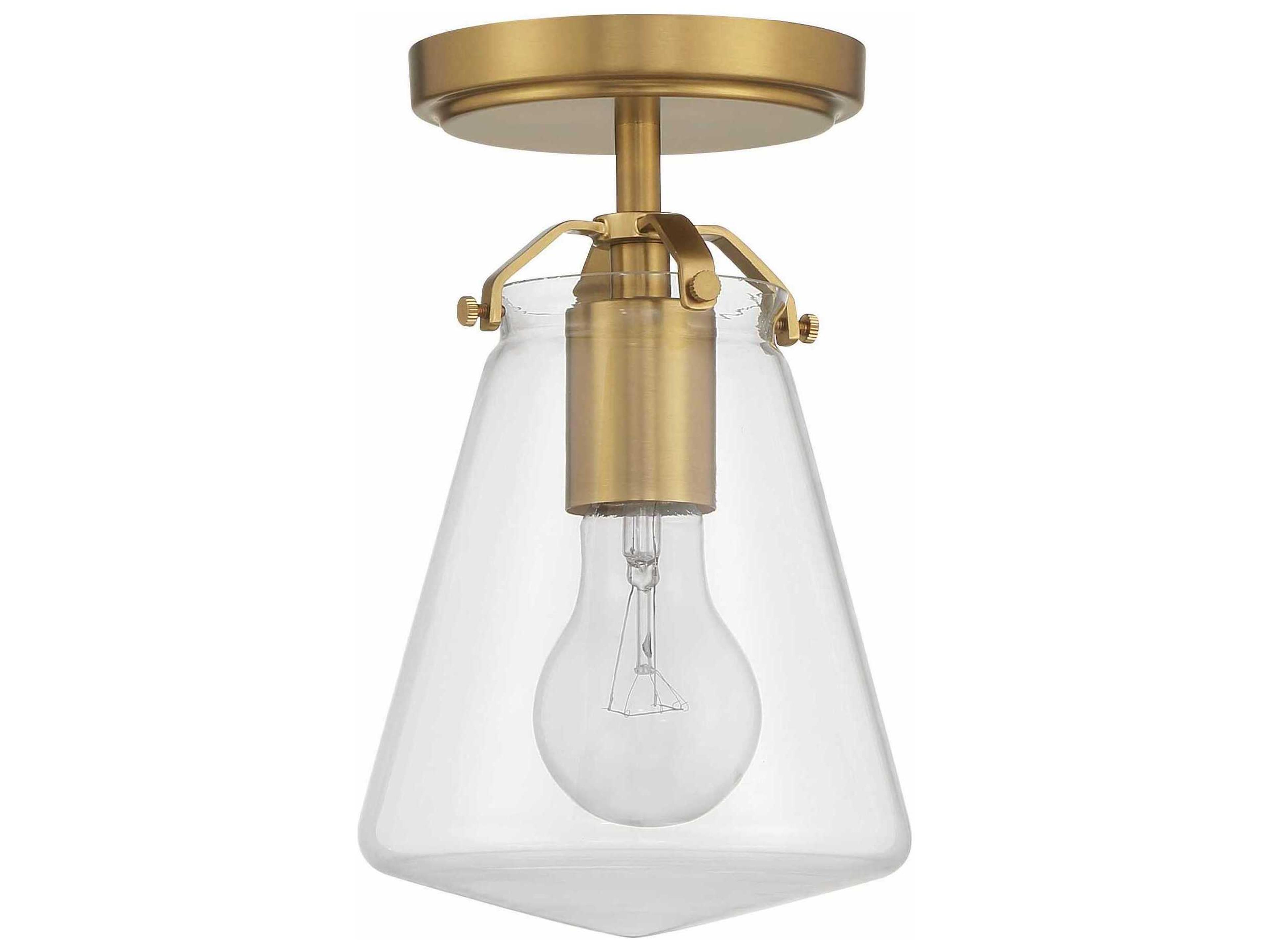 Crystorama Voss 1-Light Luxe Gold Semi Flush Mount