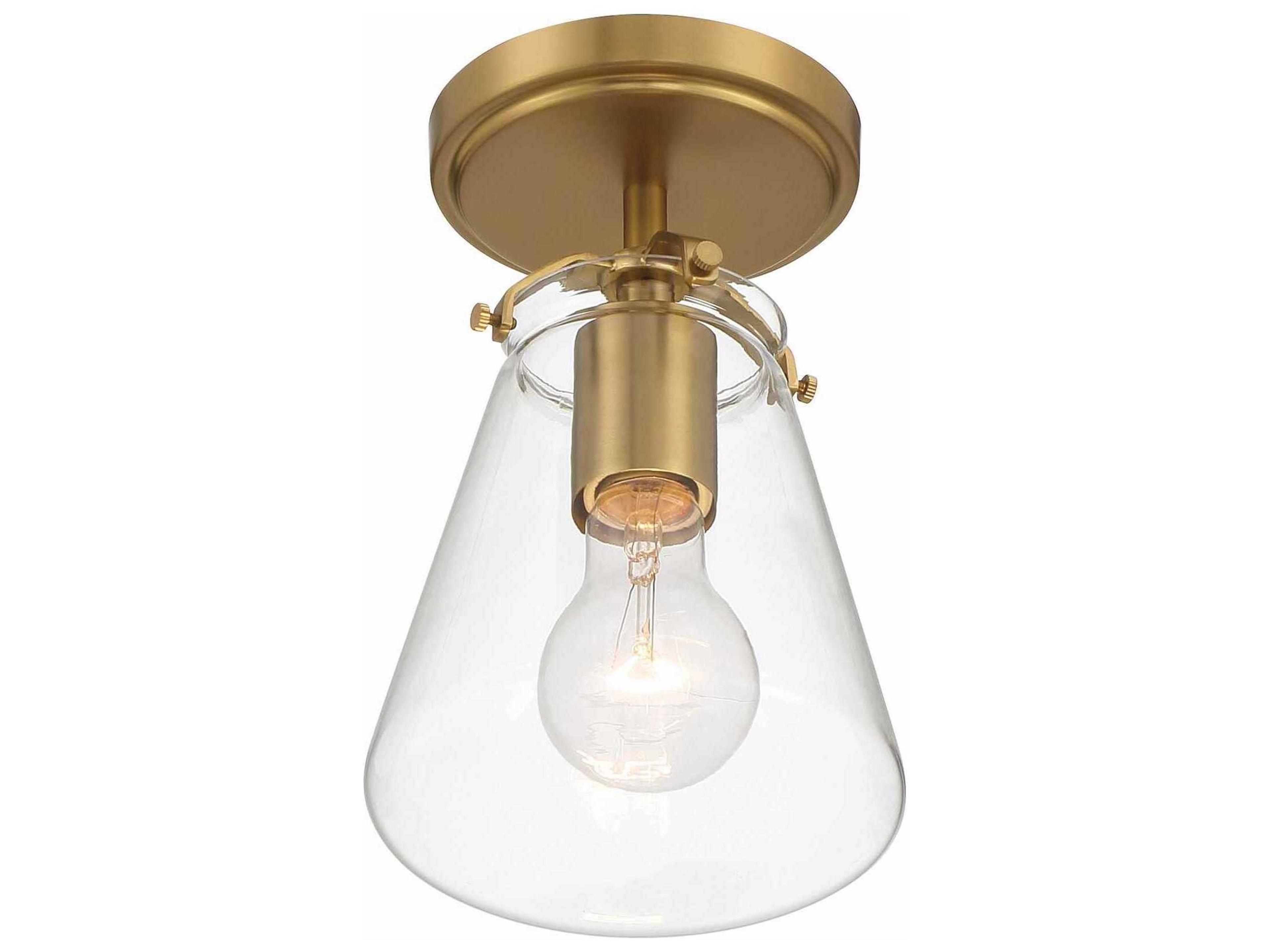 Crystorama Voss 1-Light Luxe Gold Semi Flush Mount