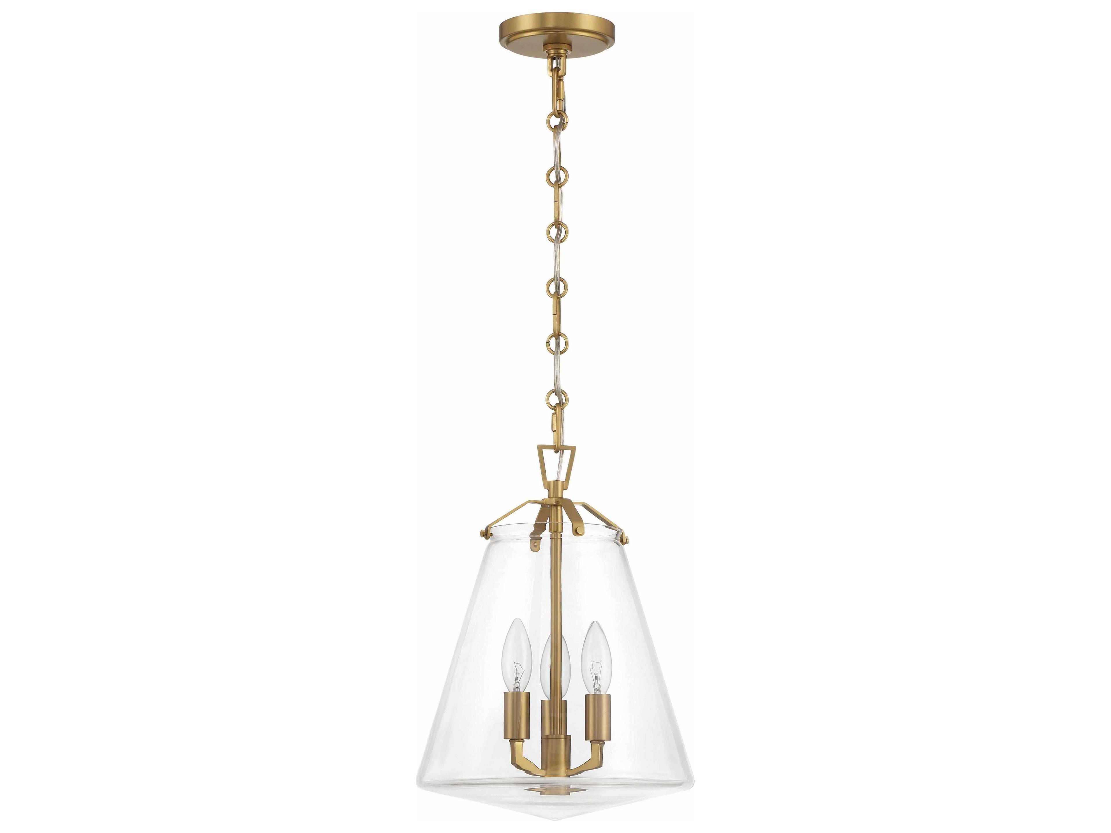 Crystorama Voss 3-Light Luxe Gold Candelabra Chandelier