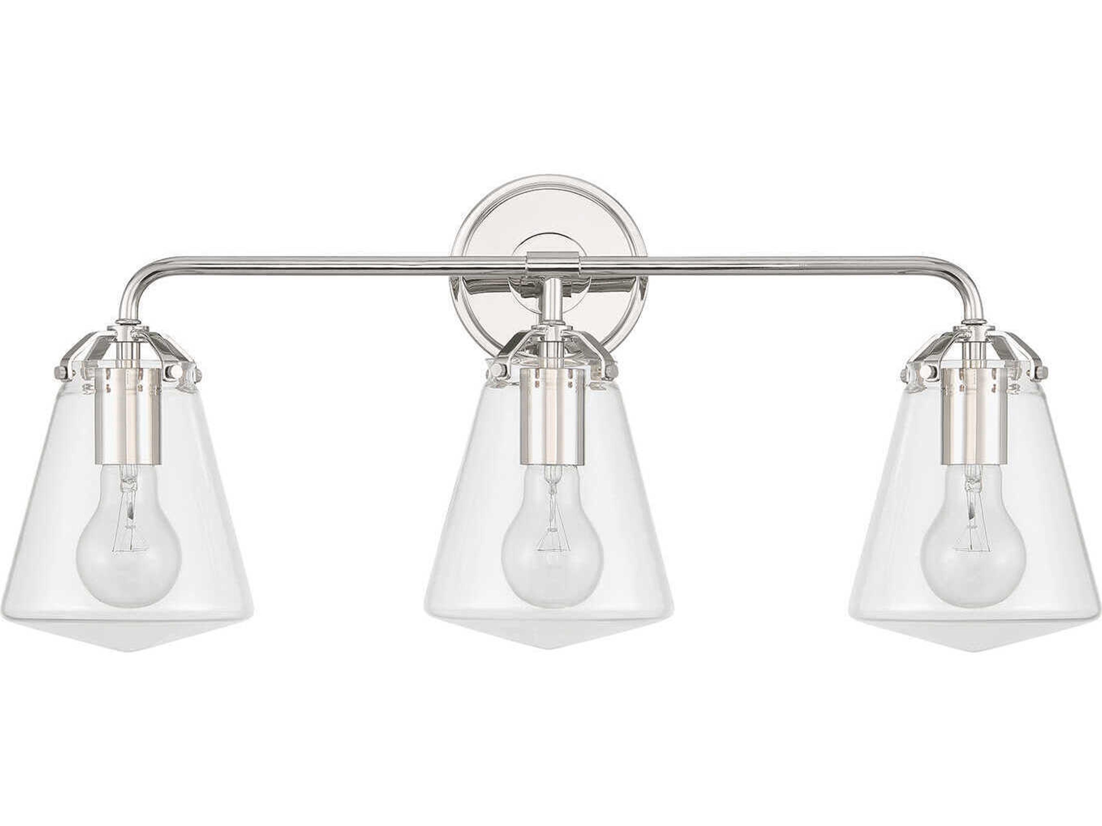 Crystorama Voss 3-Light Polished Nickel Vanity Light