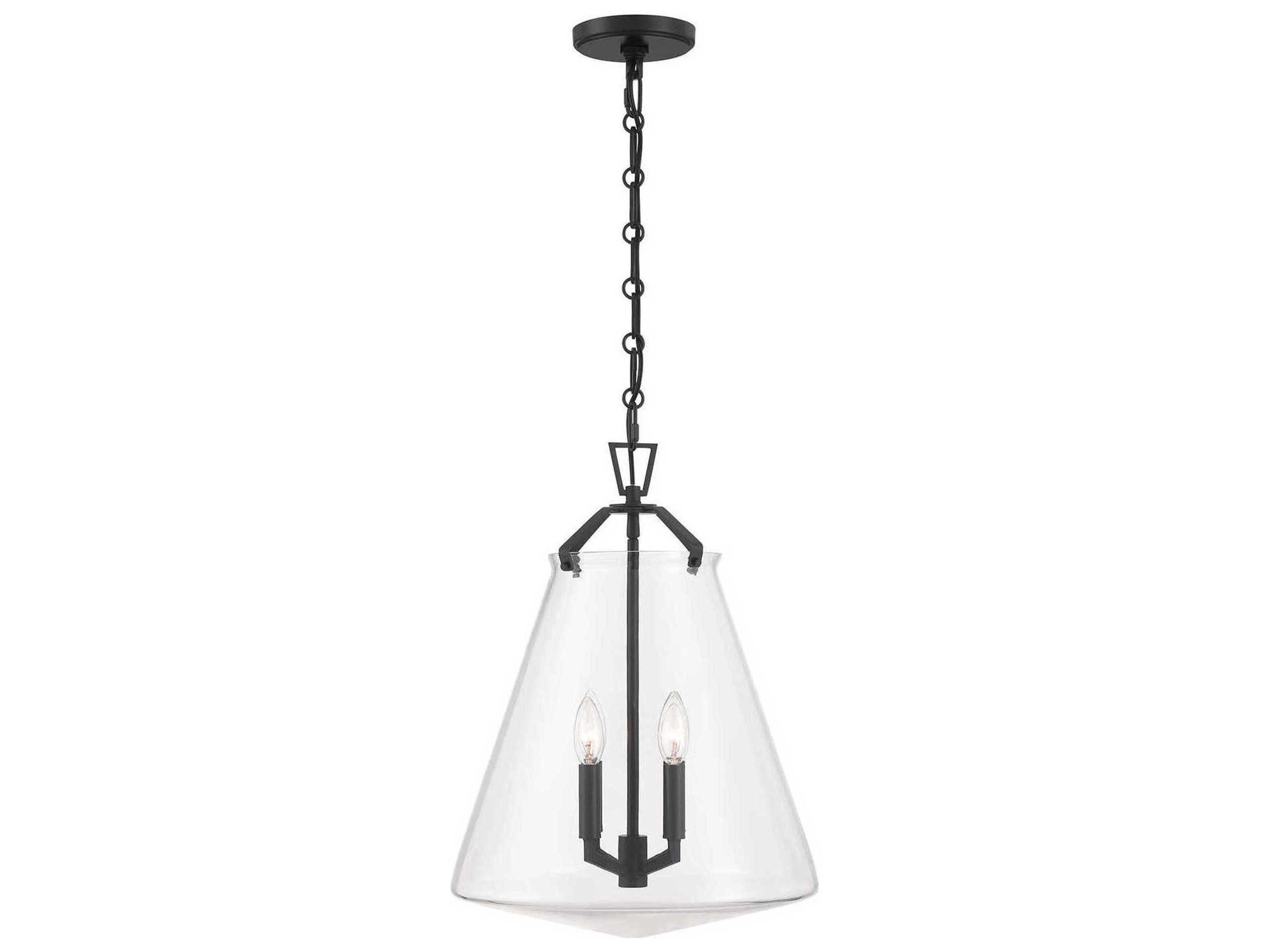 Crystorama Voss 4-Light Matte Black Pendant