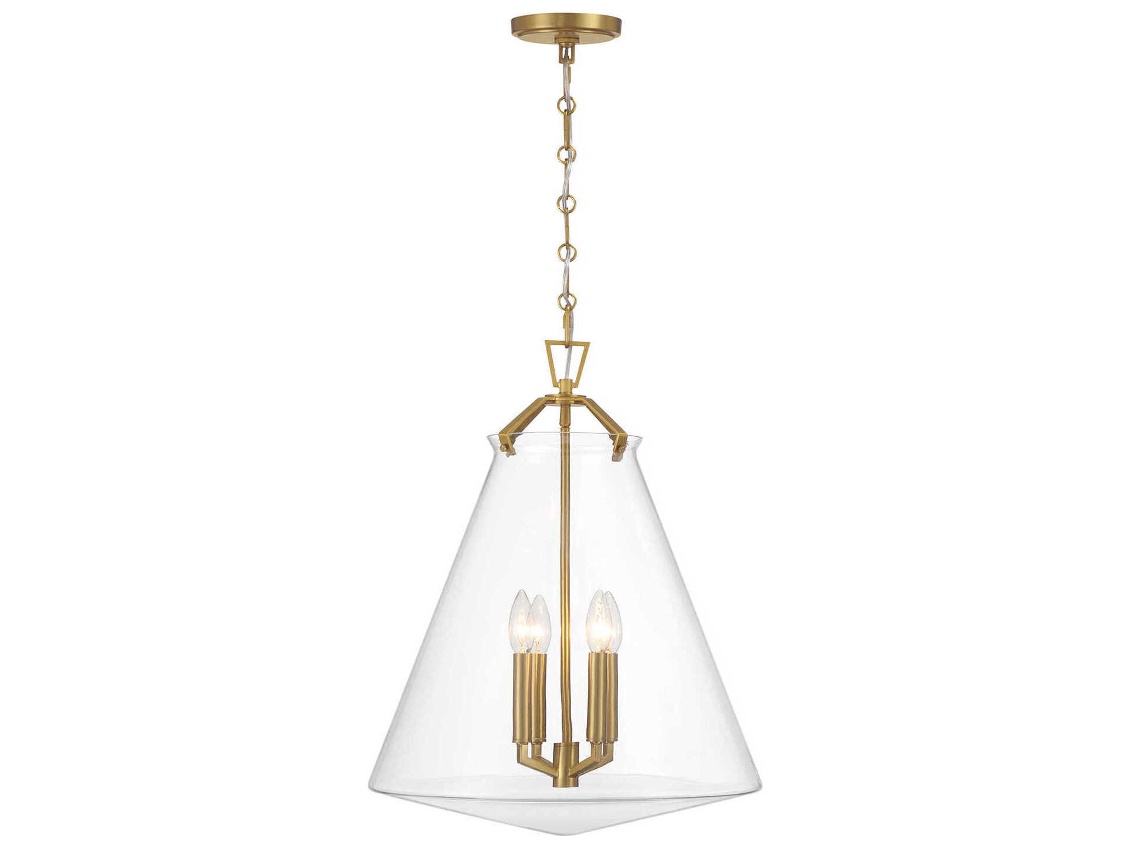 Crystorama Voss 4-Light Luxe Gold Pendant