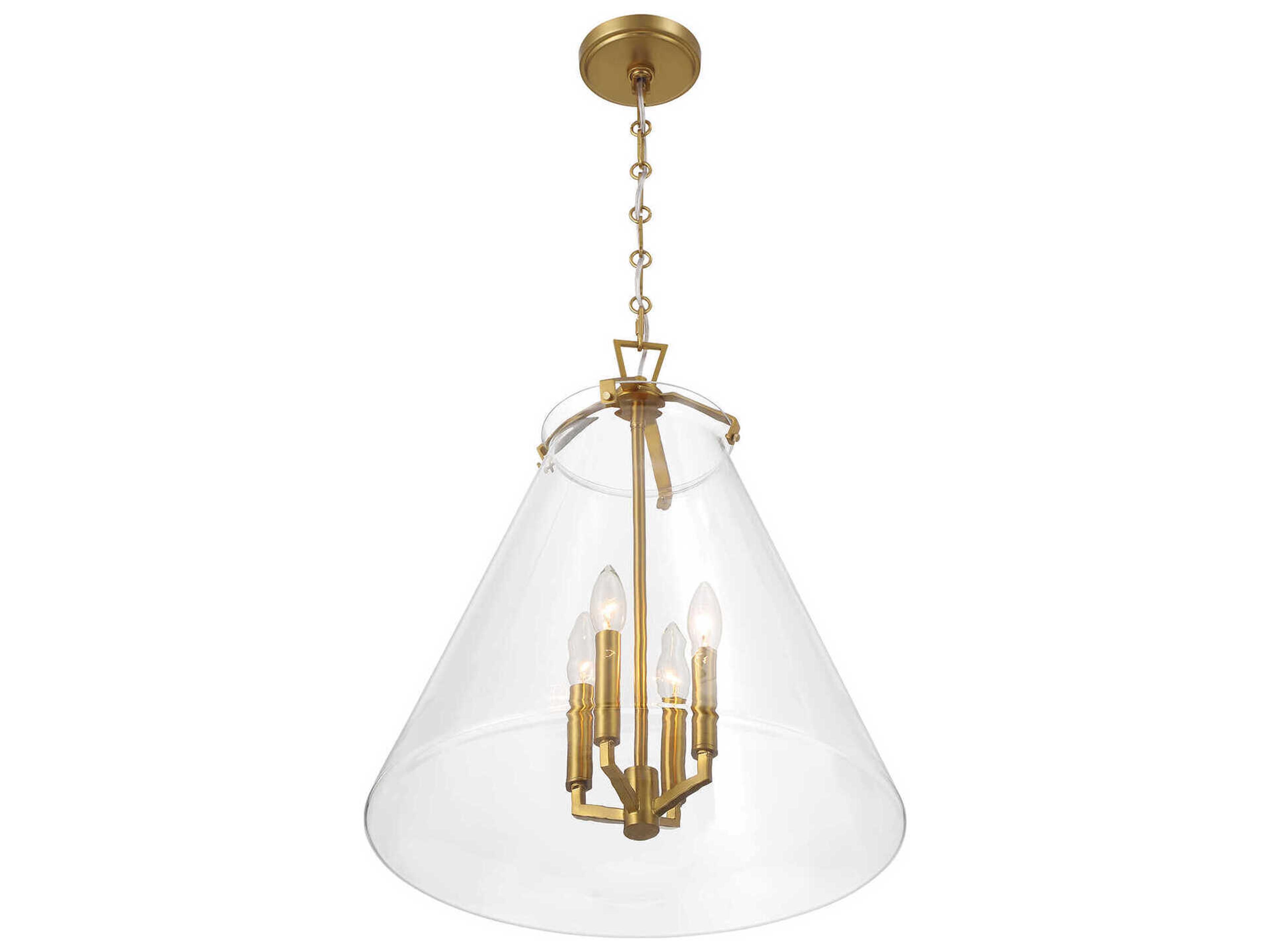 Crystorama Voss 4-Light Luxe Gold Pendant