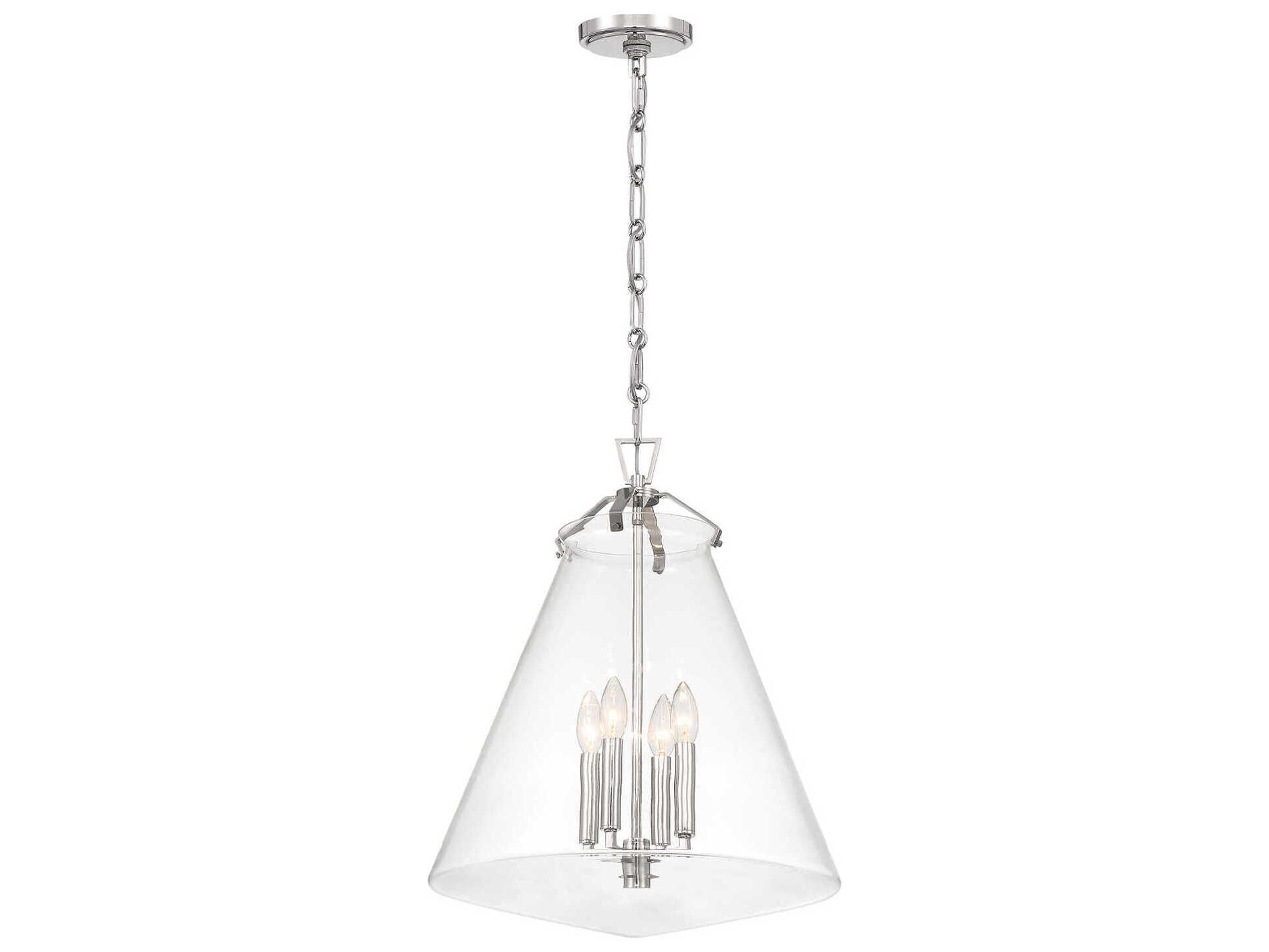 Voss 4-Light Polished Nickel Pendant