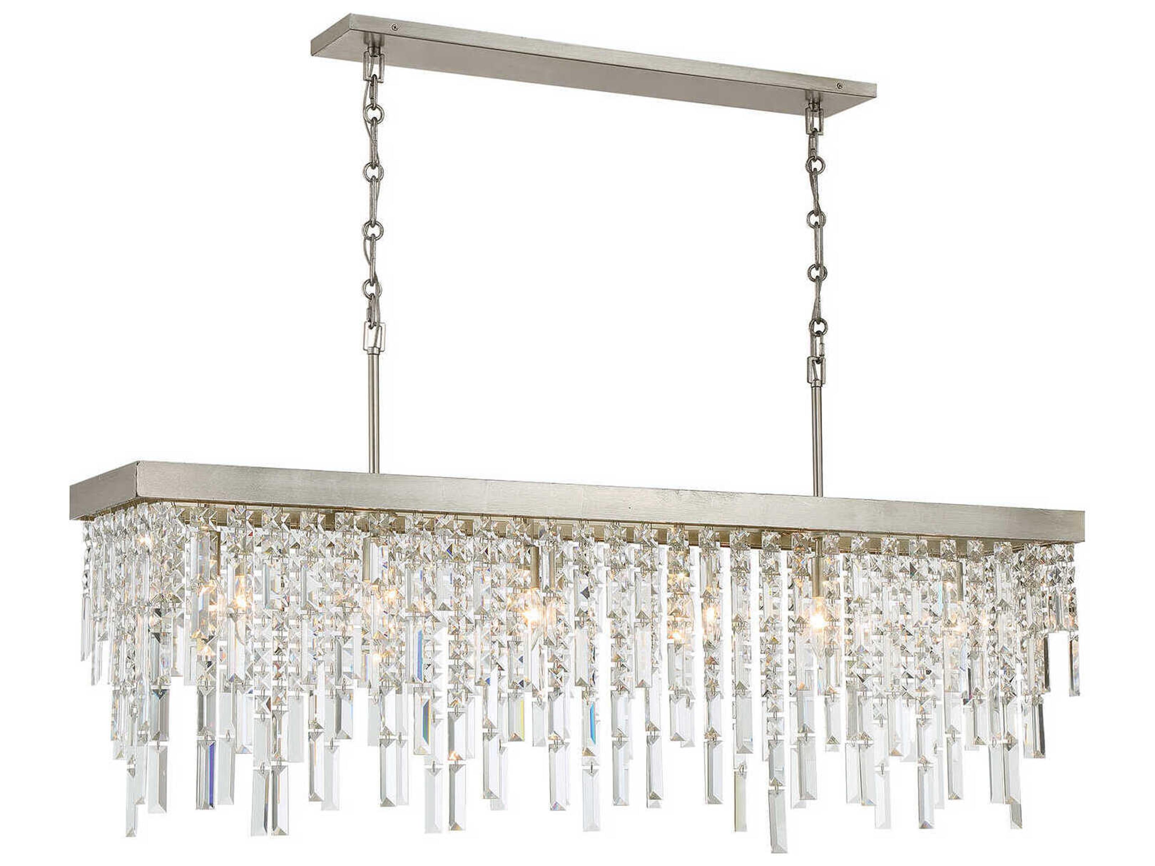 Winfield 6-Light Antique Silver Island Pendant