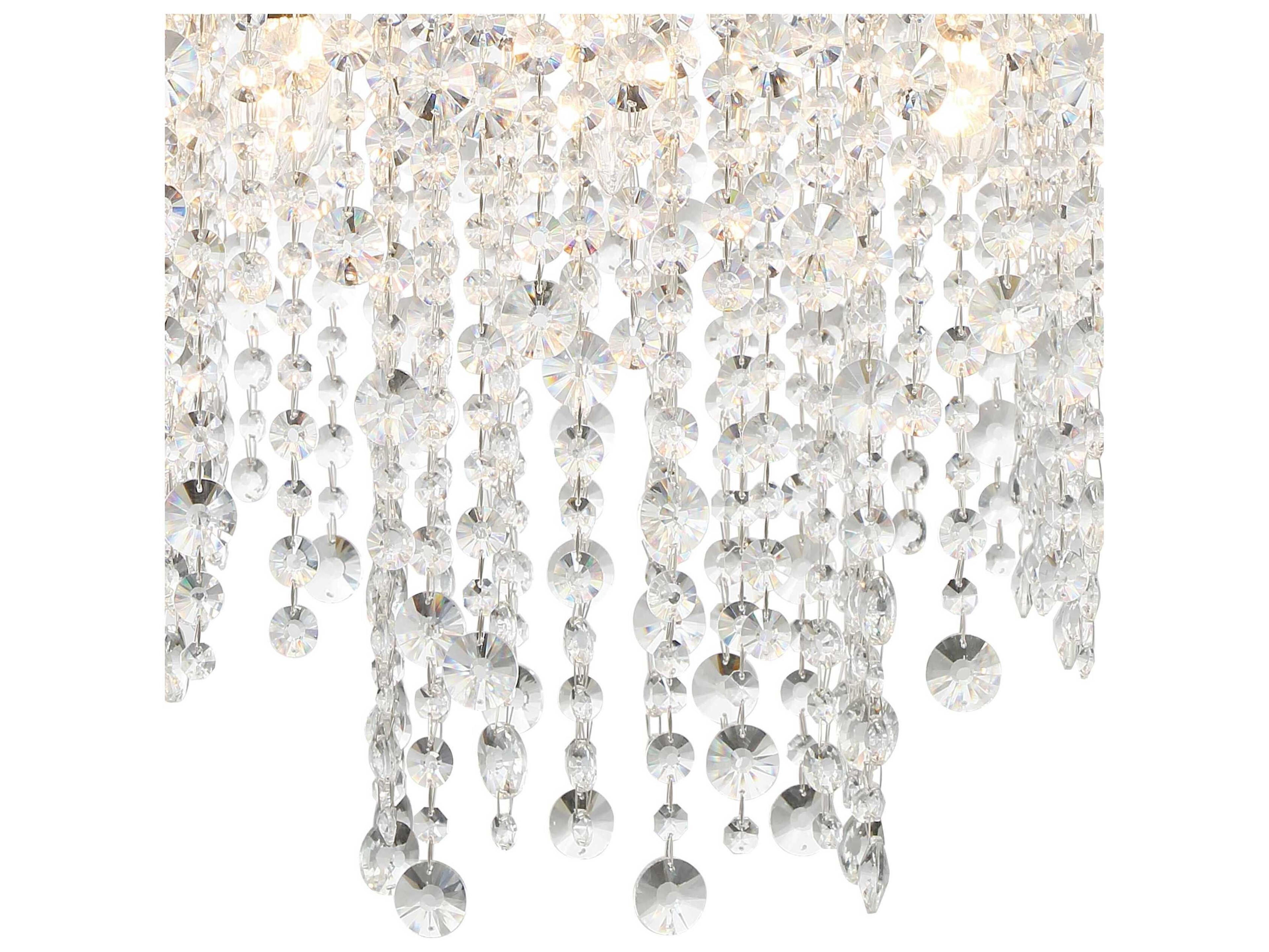 Crystorama Winham 8-Light Black Forged Crystal Glass Island Pendant