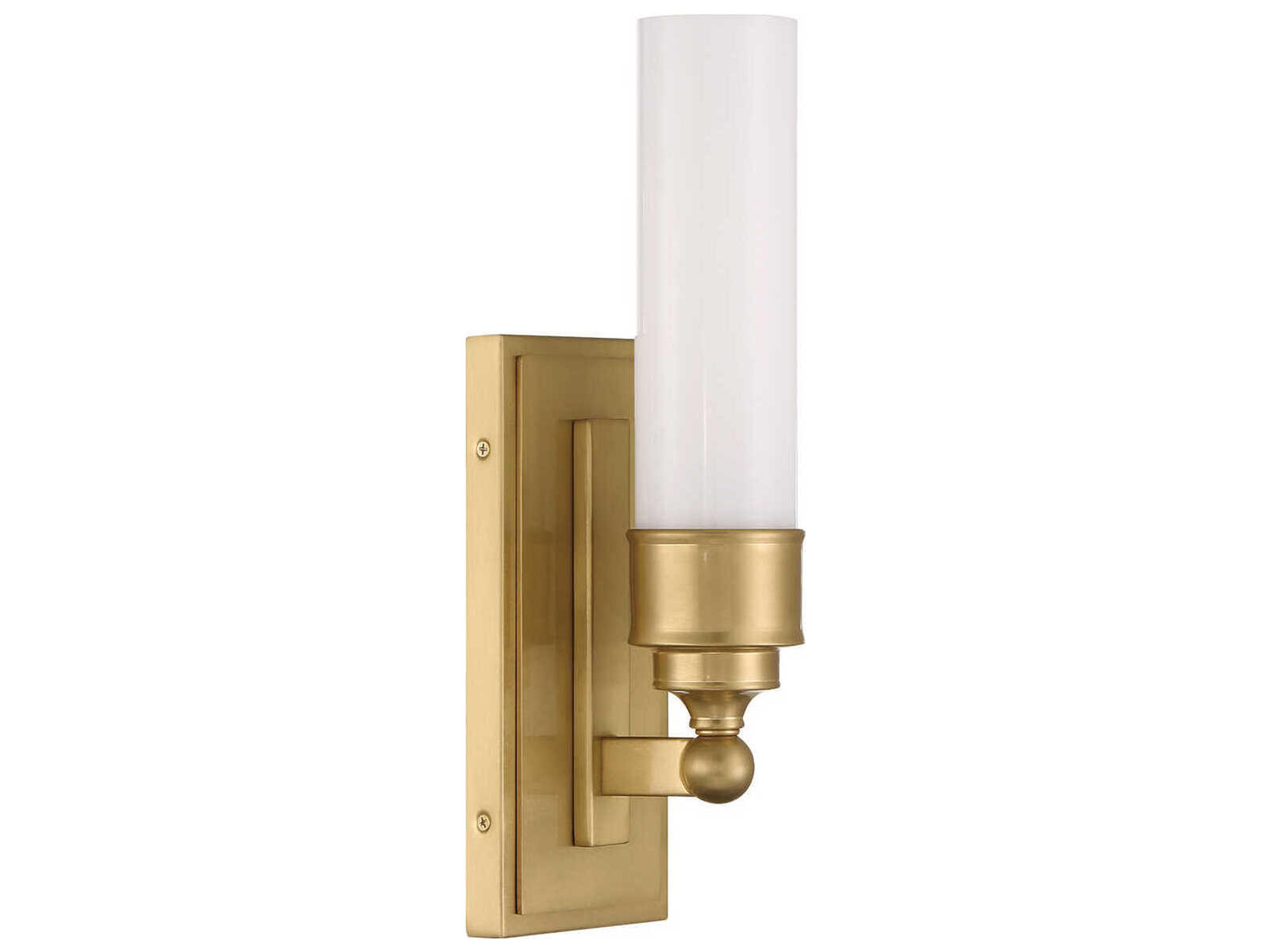 Crystorama Wilcox 1-Light Aged Brass Wall Sconce