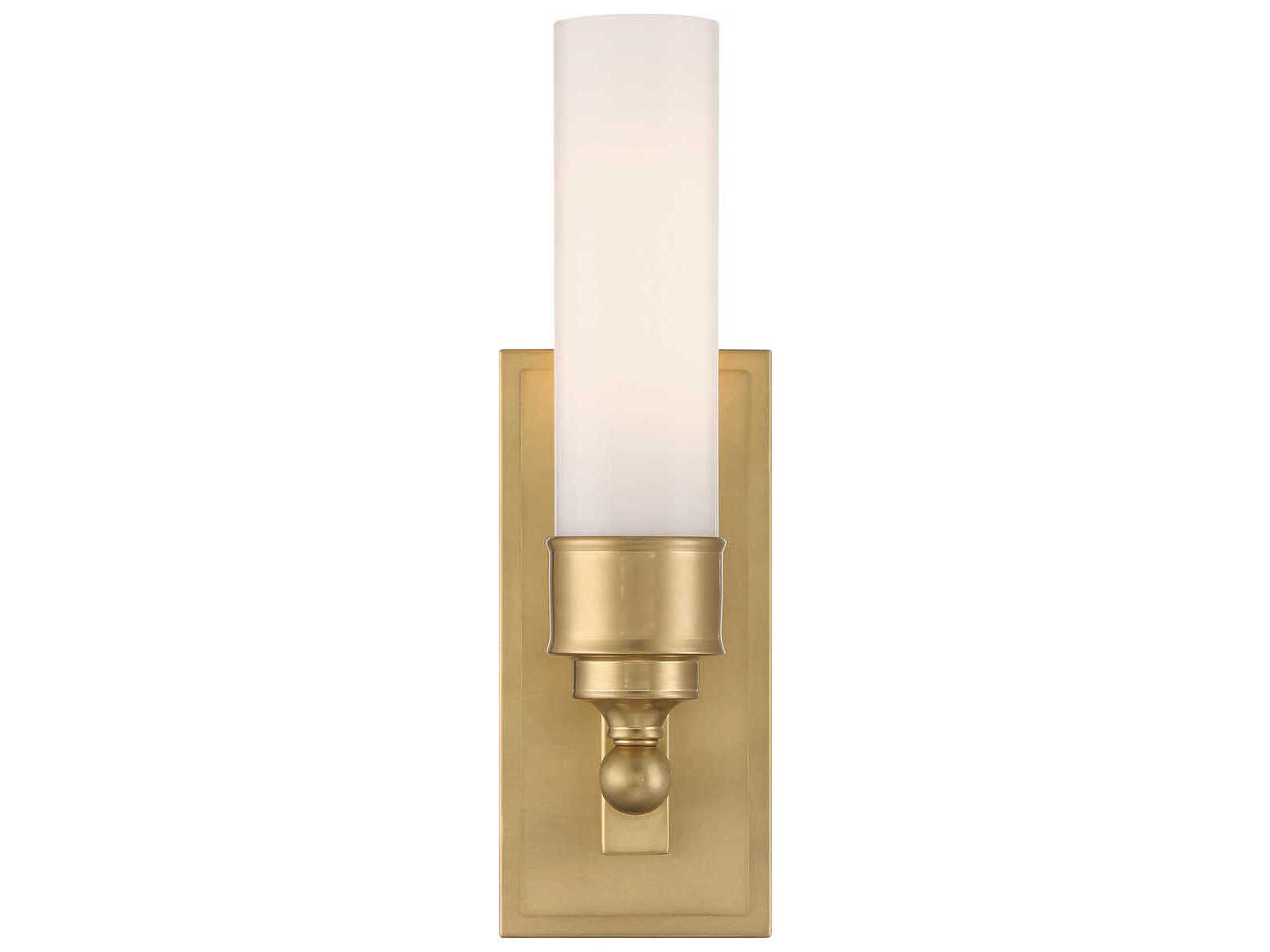 Crystorama Wilcox 1-Light Aged Brass Wall Sconce