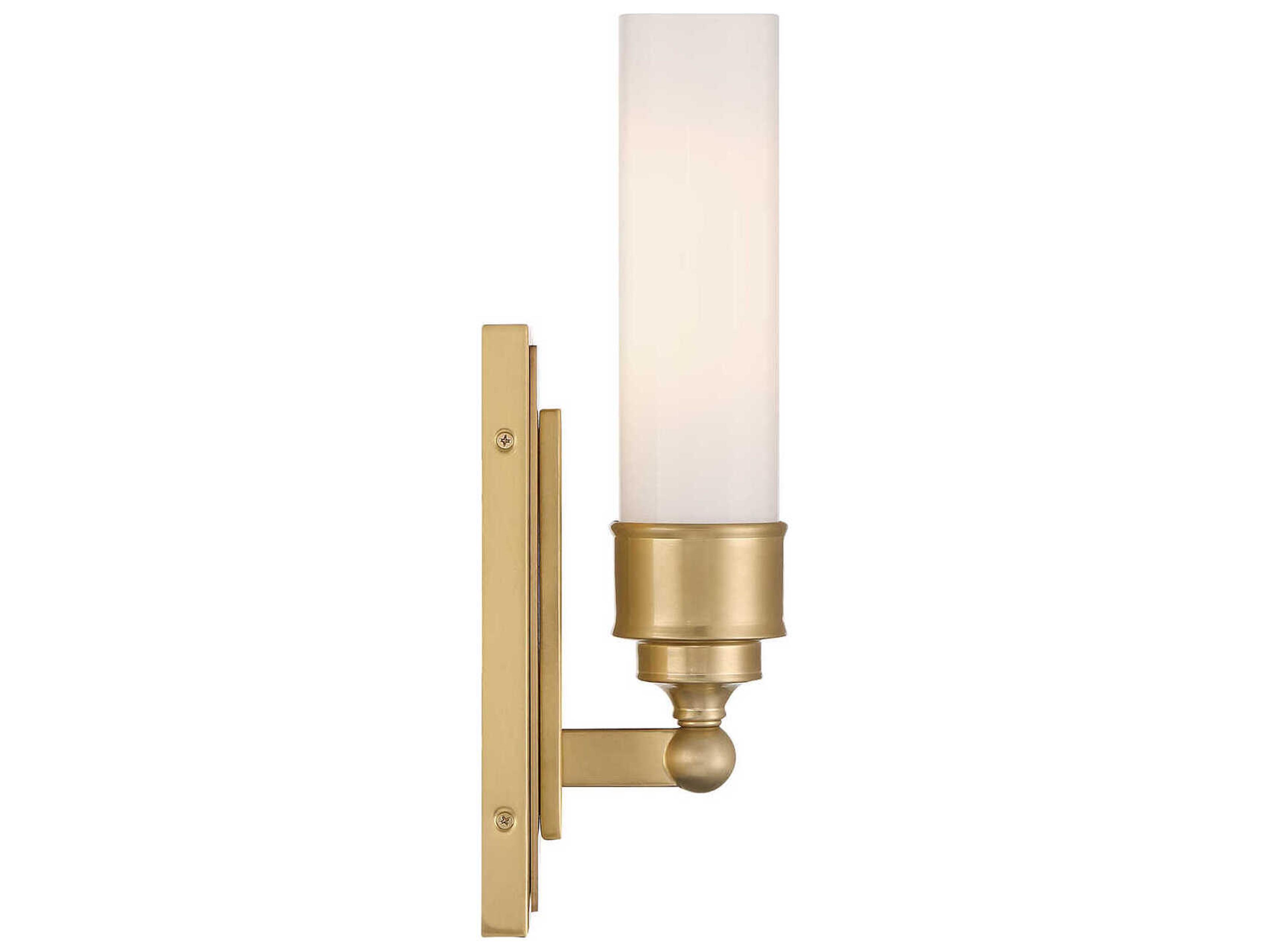 Crystorama Wilcox 1-Light Aged Brass Wall Sconce