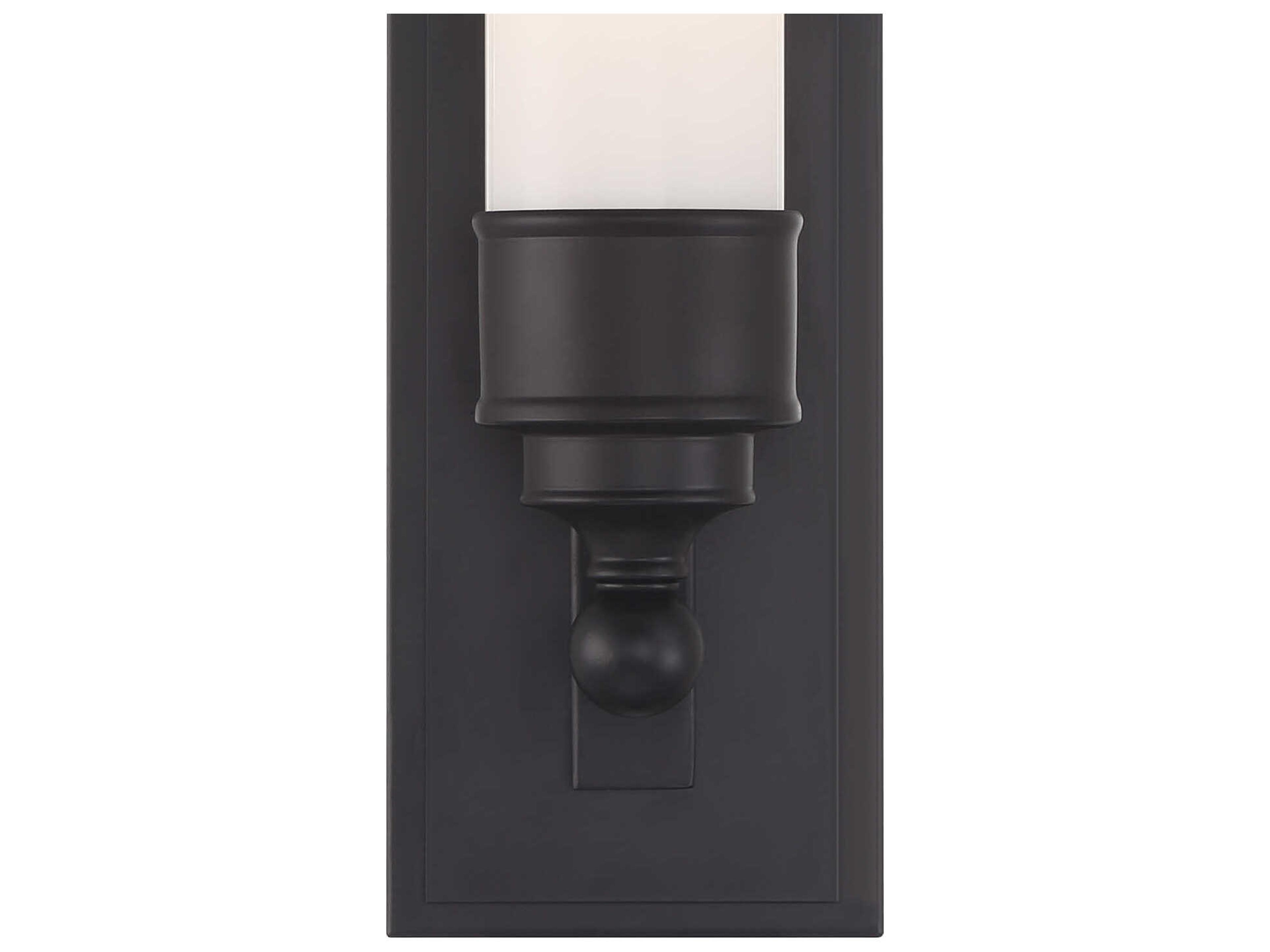 Crystorama Wilcox 1-Light Matte Black Wall Sconce
