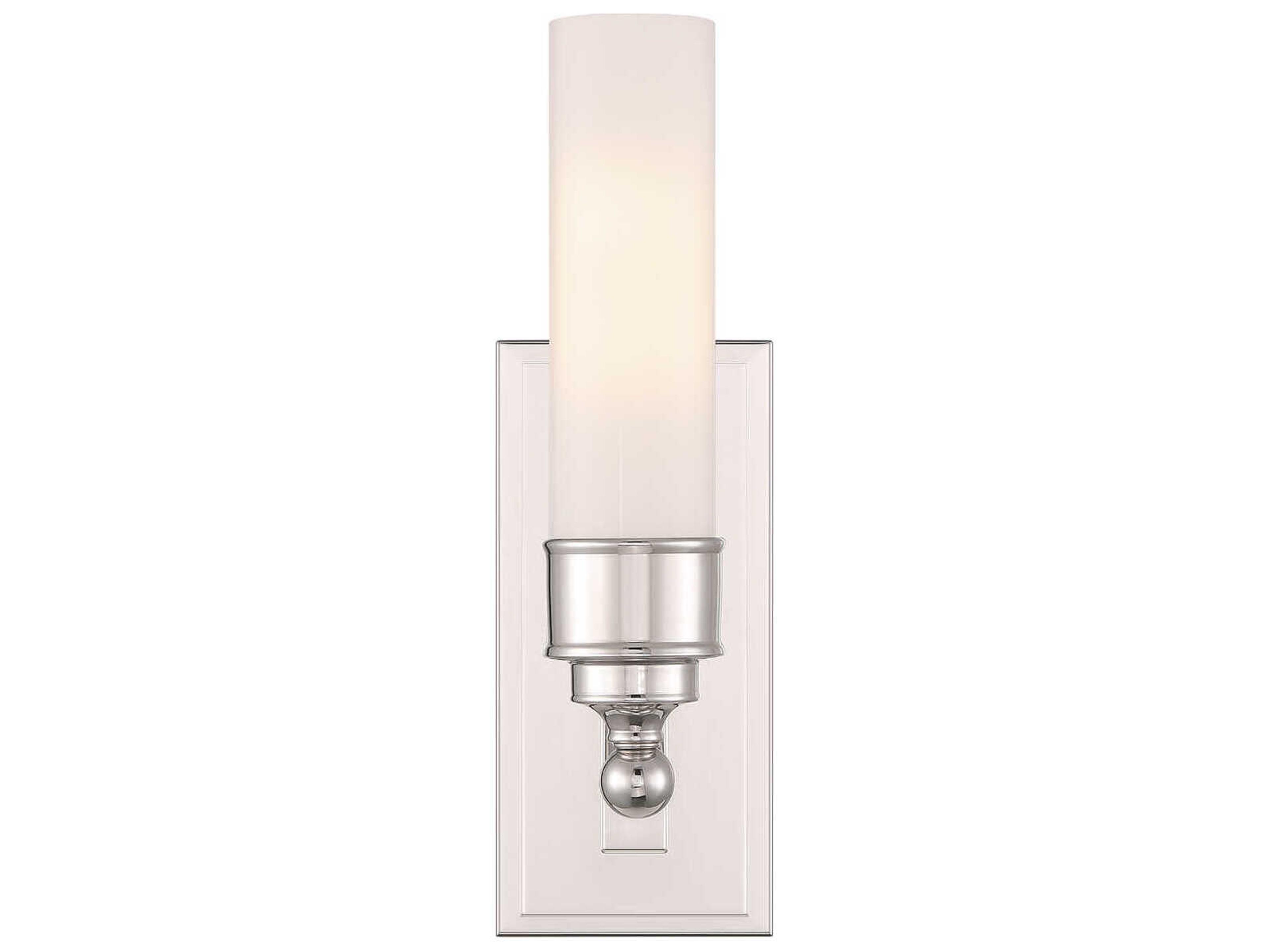 Crystorama Wilcox 1-Light Polished Nickel Silver Wall Sconce