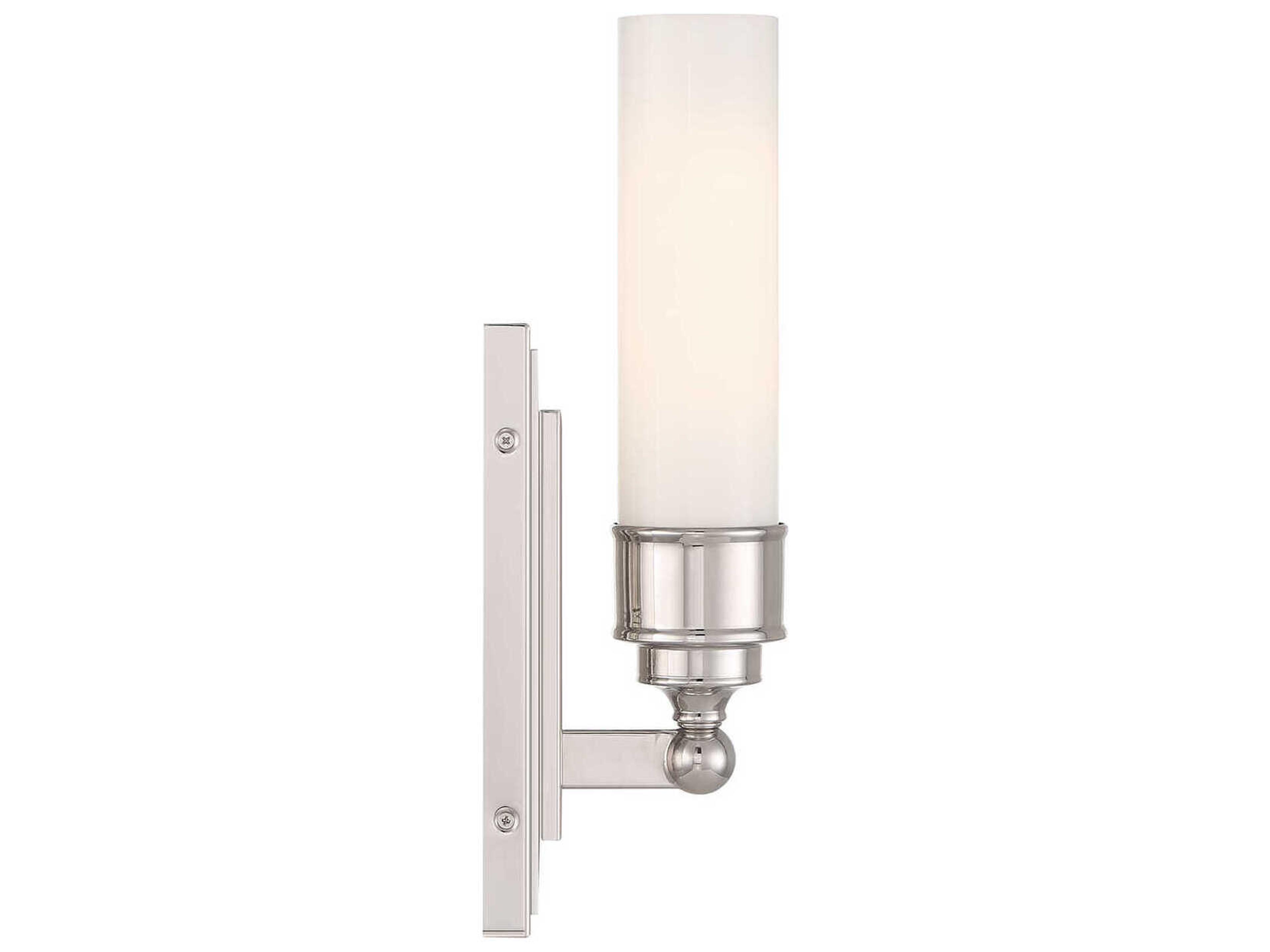 Crystorama Wilcox 1-Light Polished Nickel Silver Wall Sconce