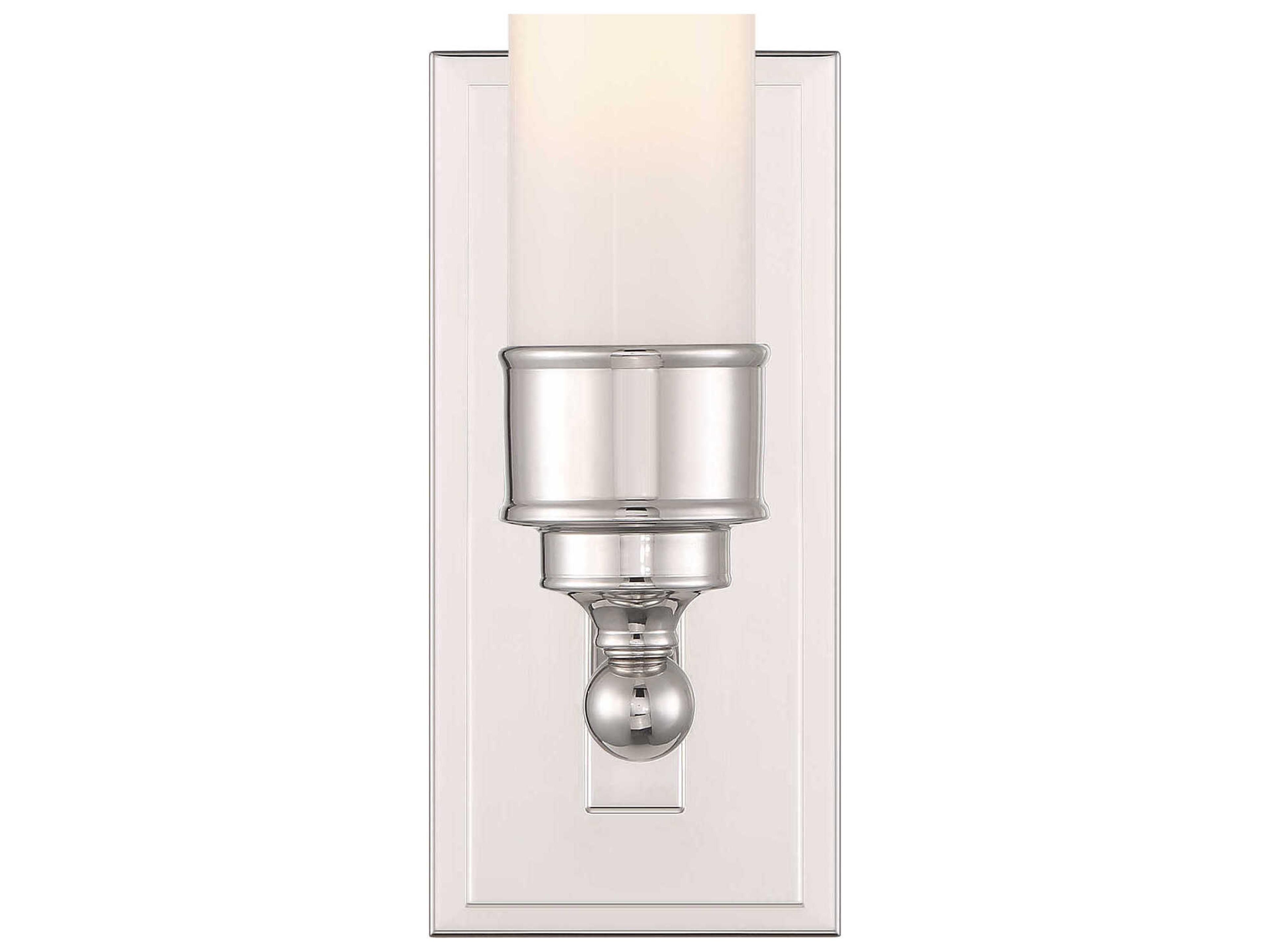 Crystorama Wilcox 1-Light Polished Nickel Silver Wall Sconce