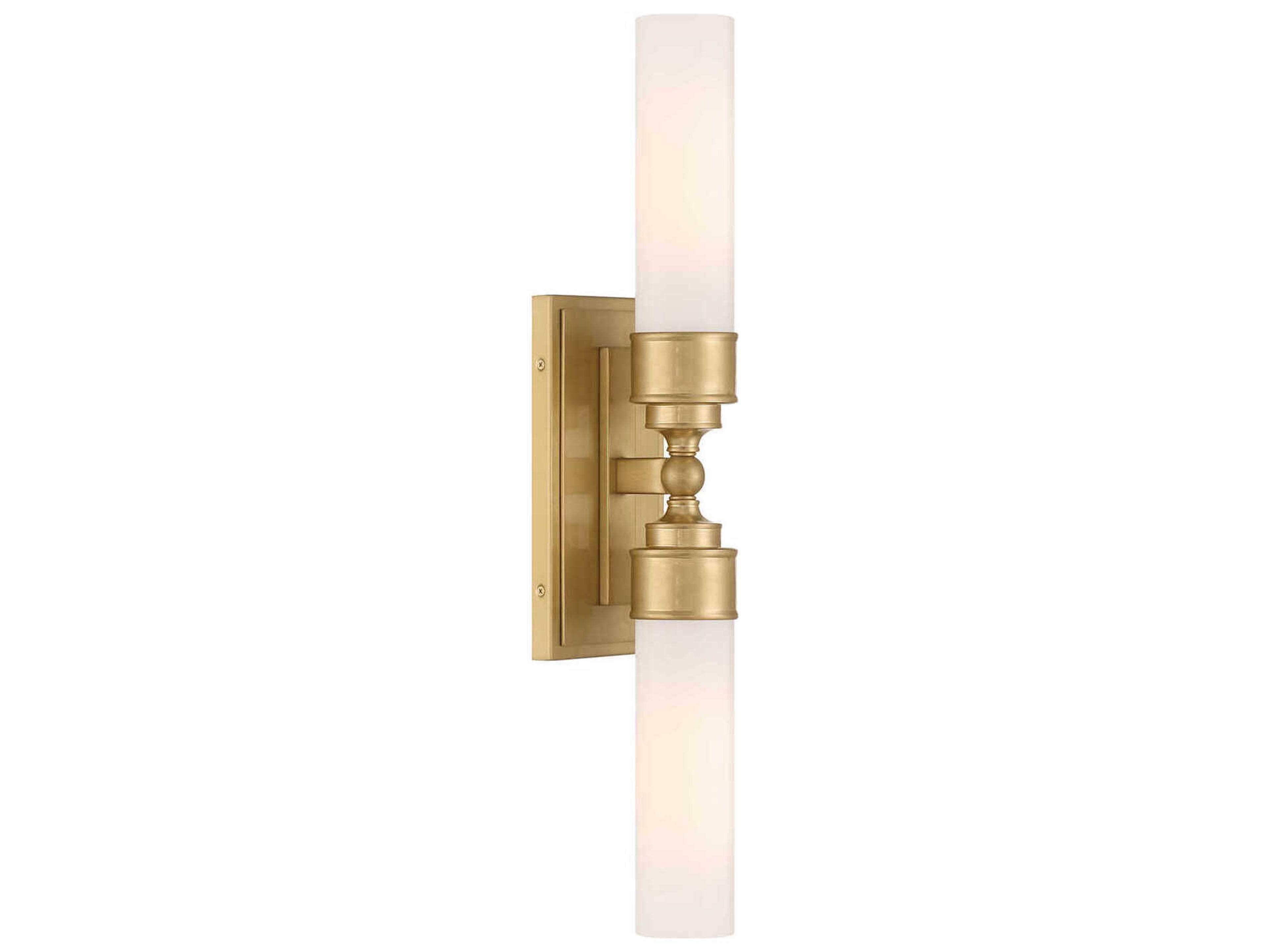 Wilcox 2-Light Aged Brass Wall Sconce