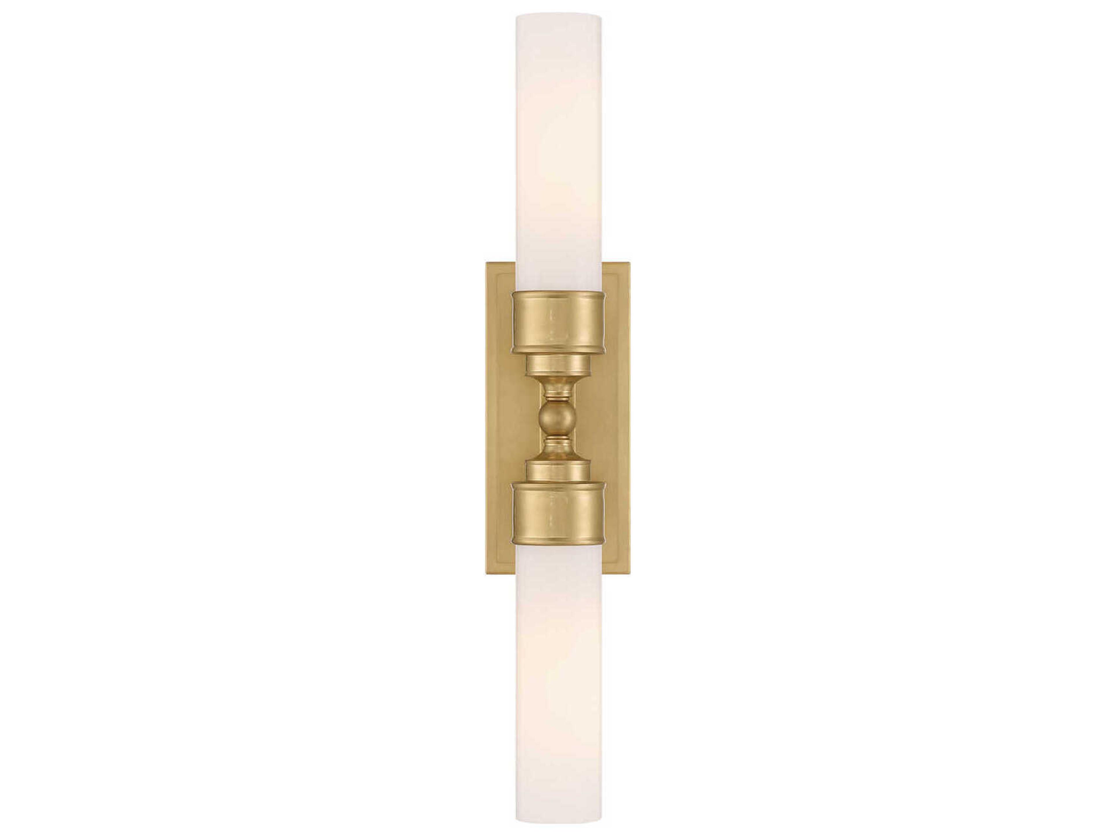 Crystorama Wilcox 2-Light Aged Brass Wall Sconce