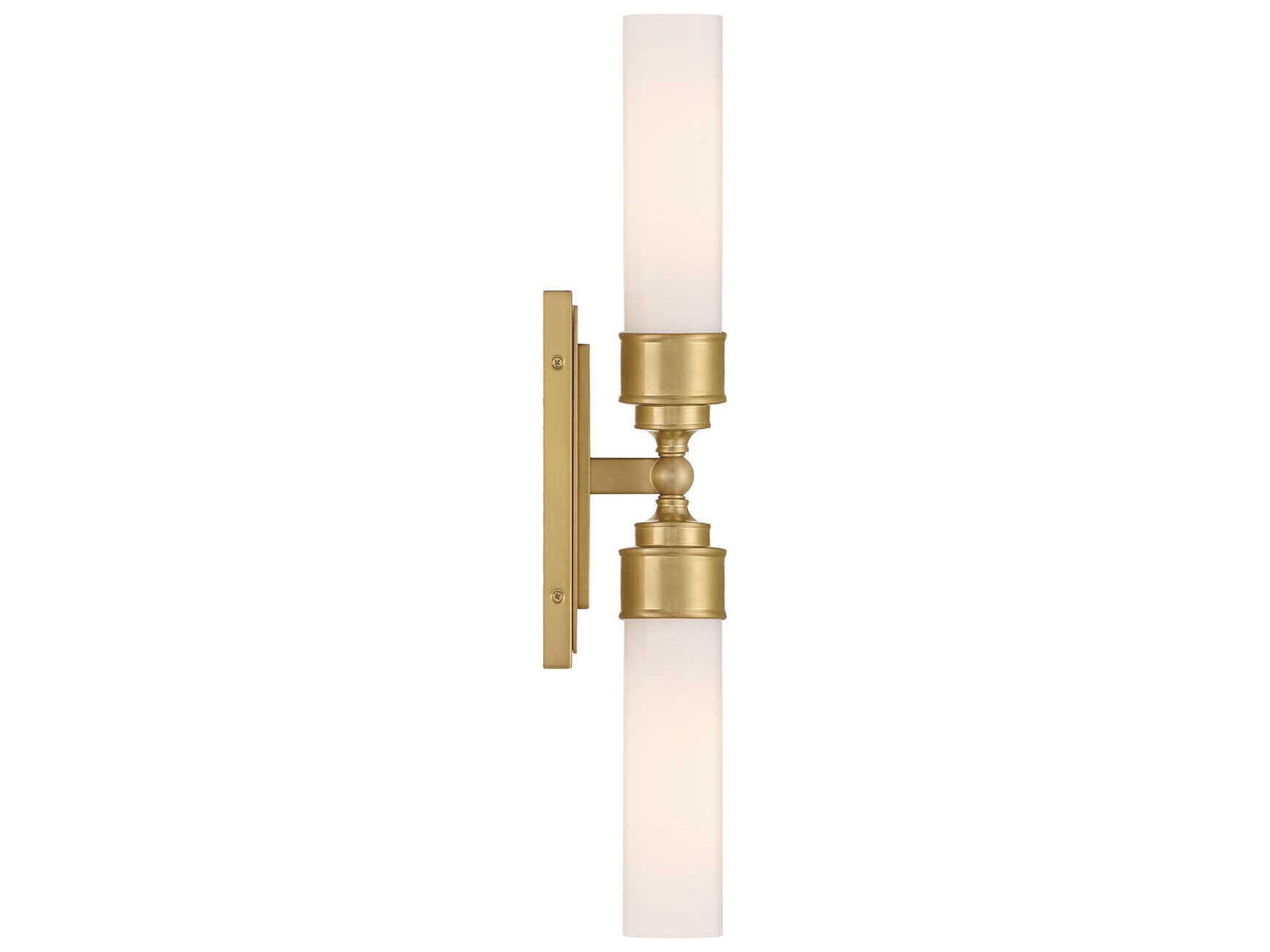 Crystorama Wilcox 2-Light Aged Brass Wall Sconce