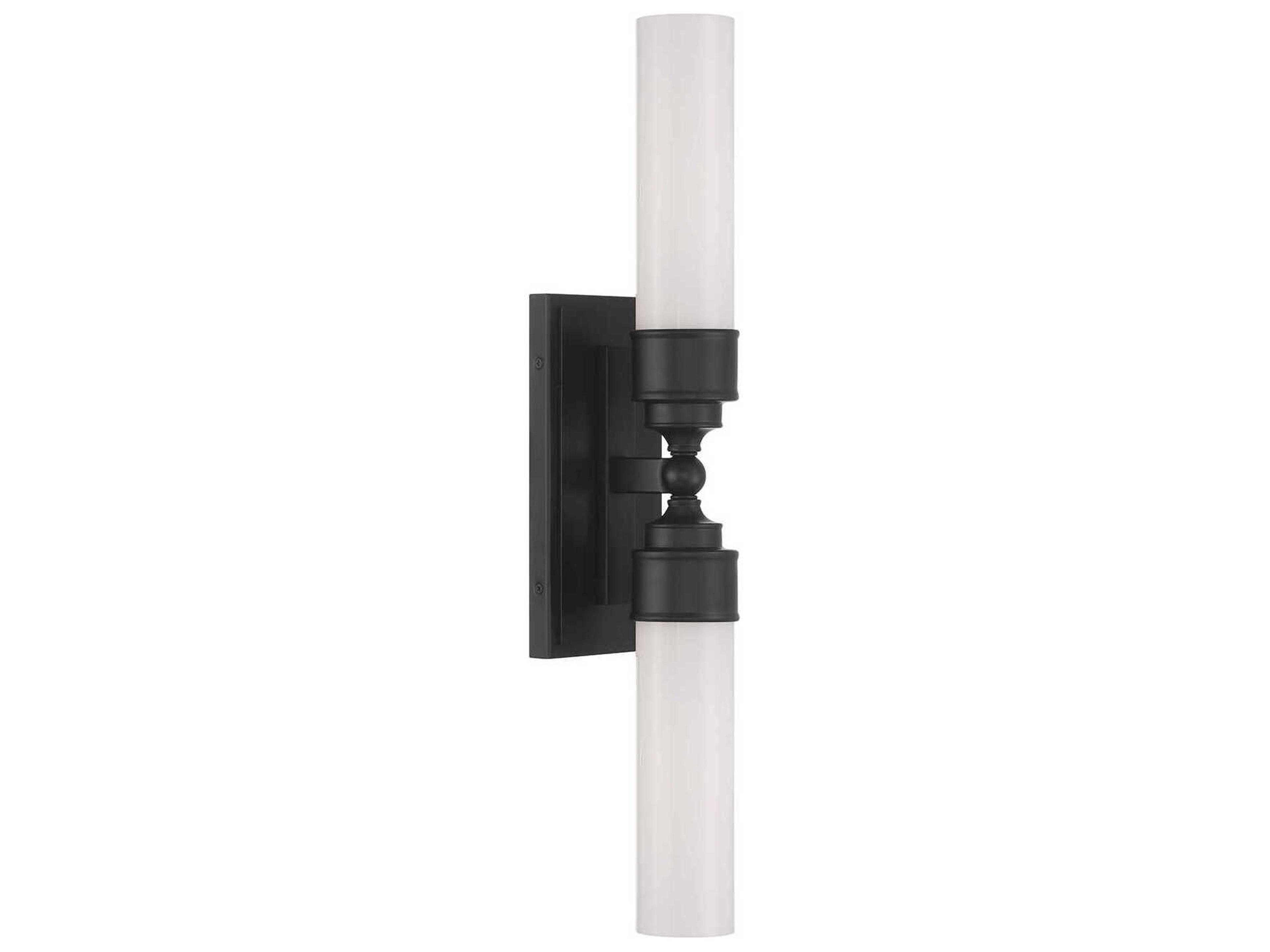 Crystorama Wilcox 2-Light Matte Black Wall Sconce