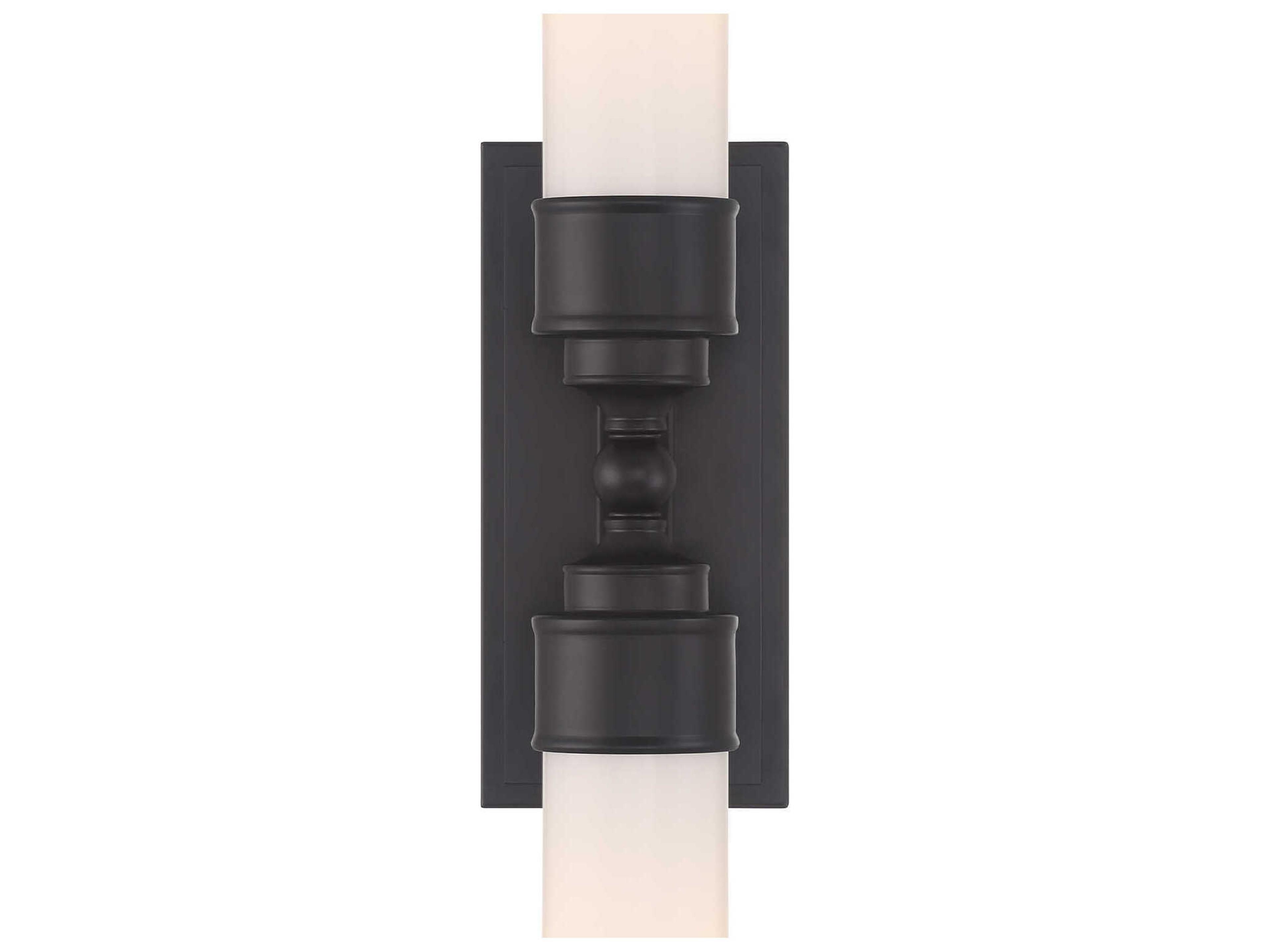 Crystorama Wilcox 2-Light Matte Black Wall Sconce