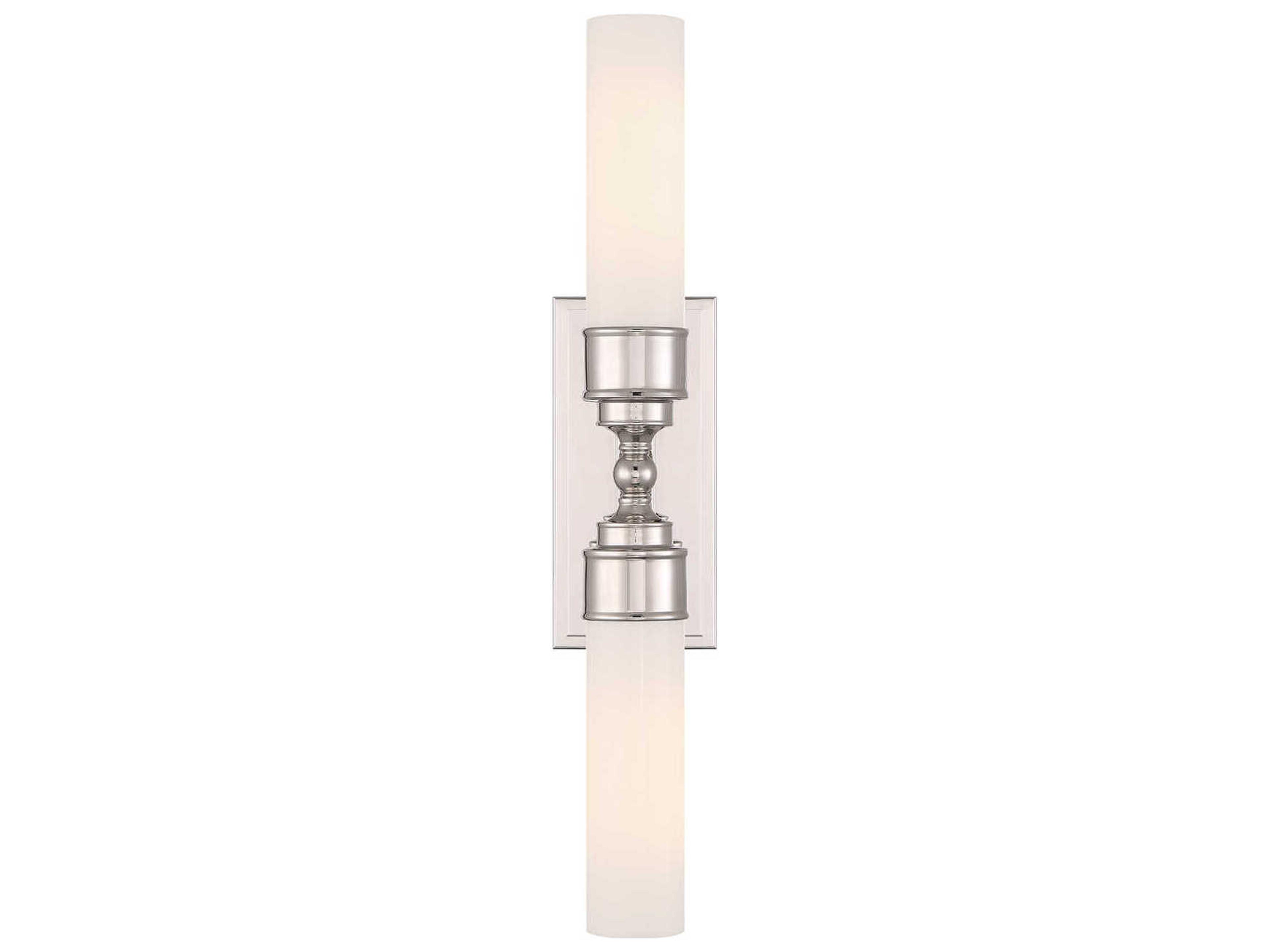 Crystorama Wilcox 2-Light Polished Nickel Silver Wall Sconce