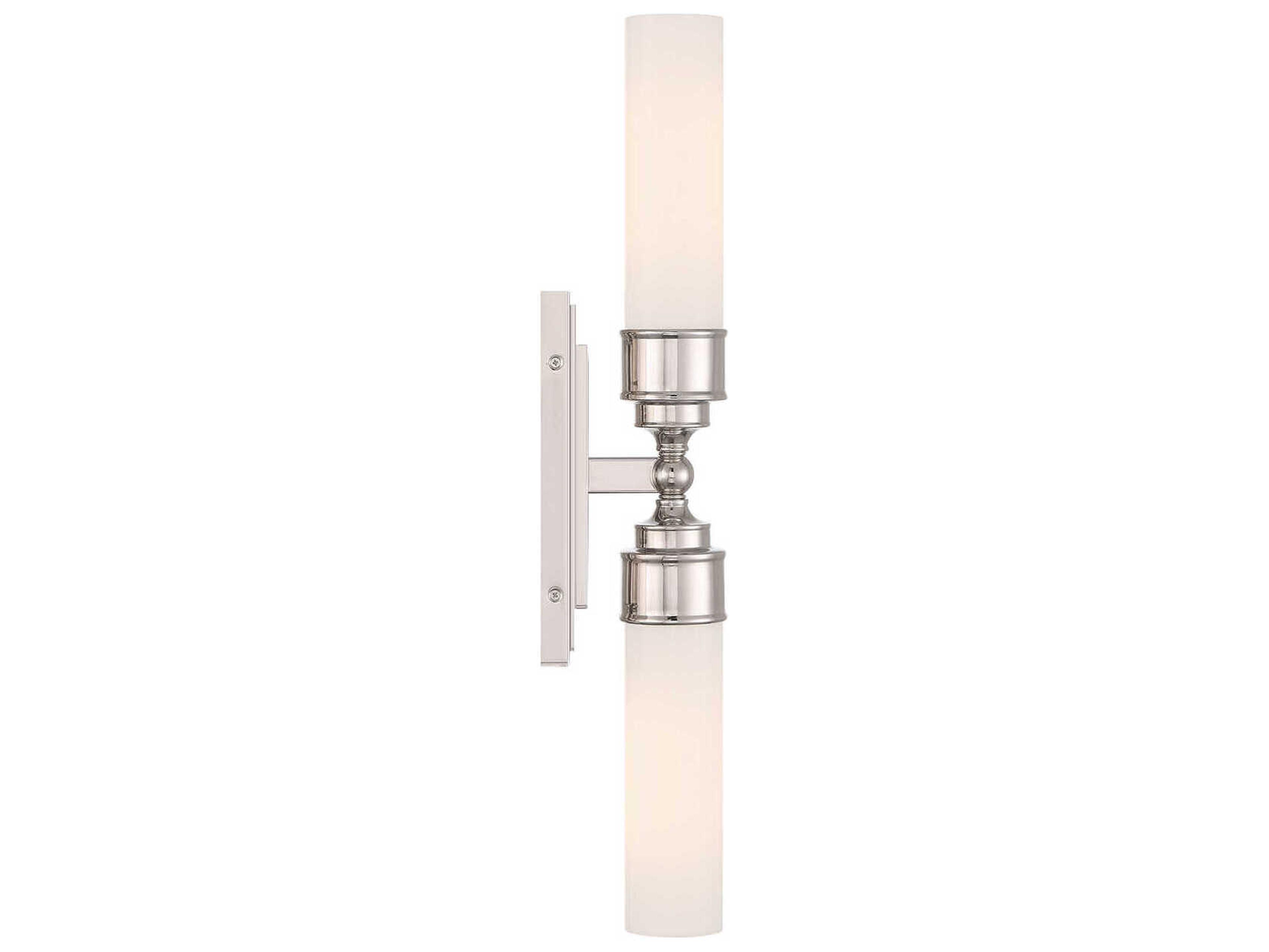 Crystorama Wilcox 2-Light Polished Nickel Silver Wall Sconce