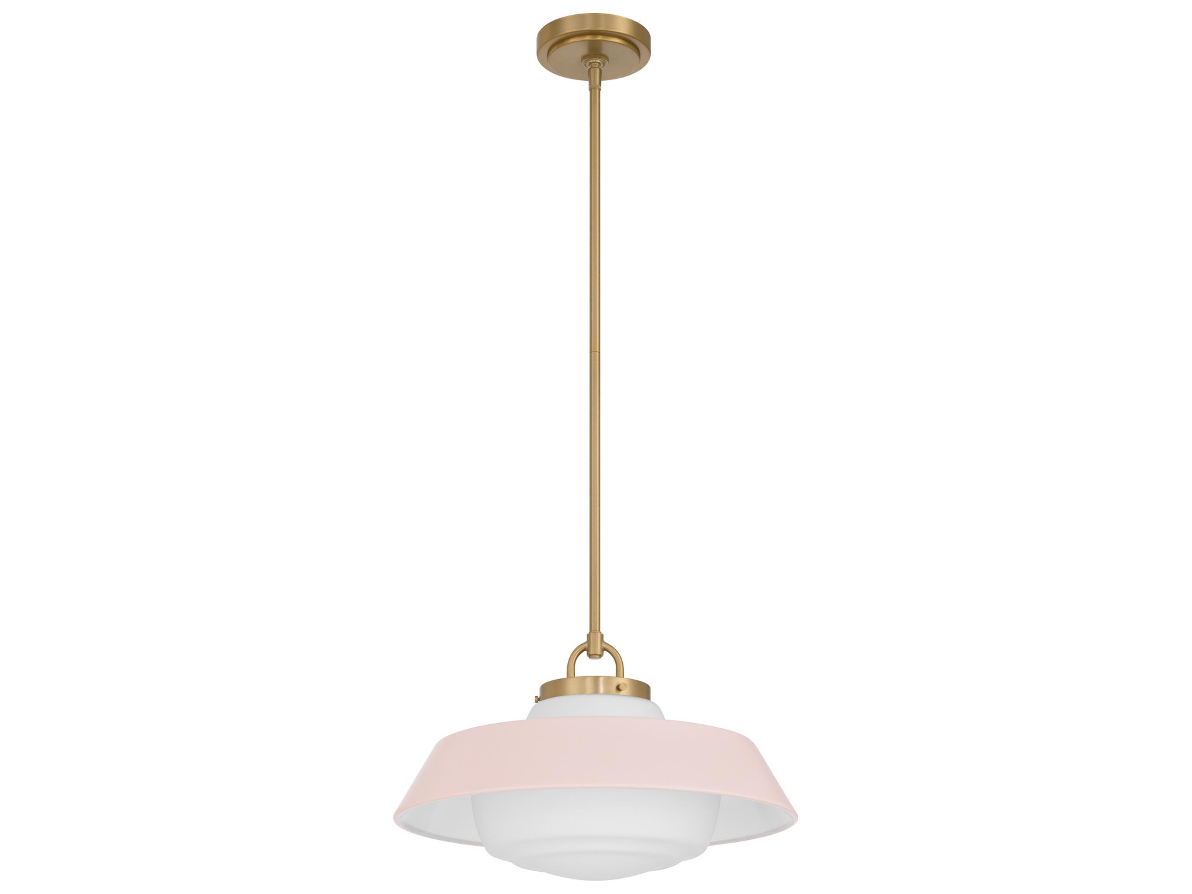 Crystorama Xander 1-Light Pink Pendant