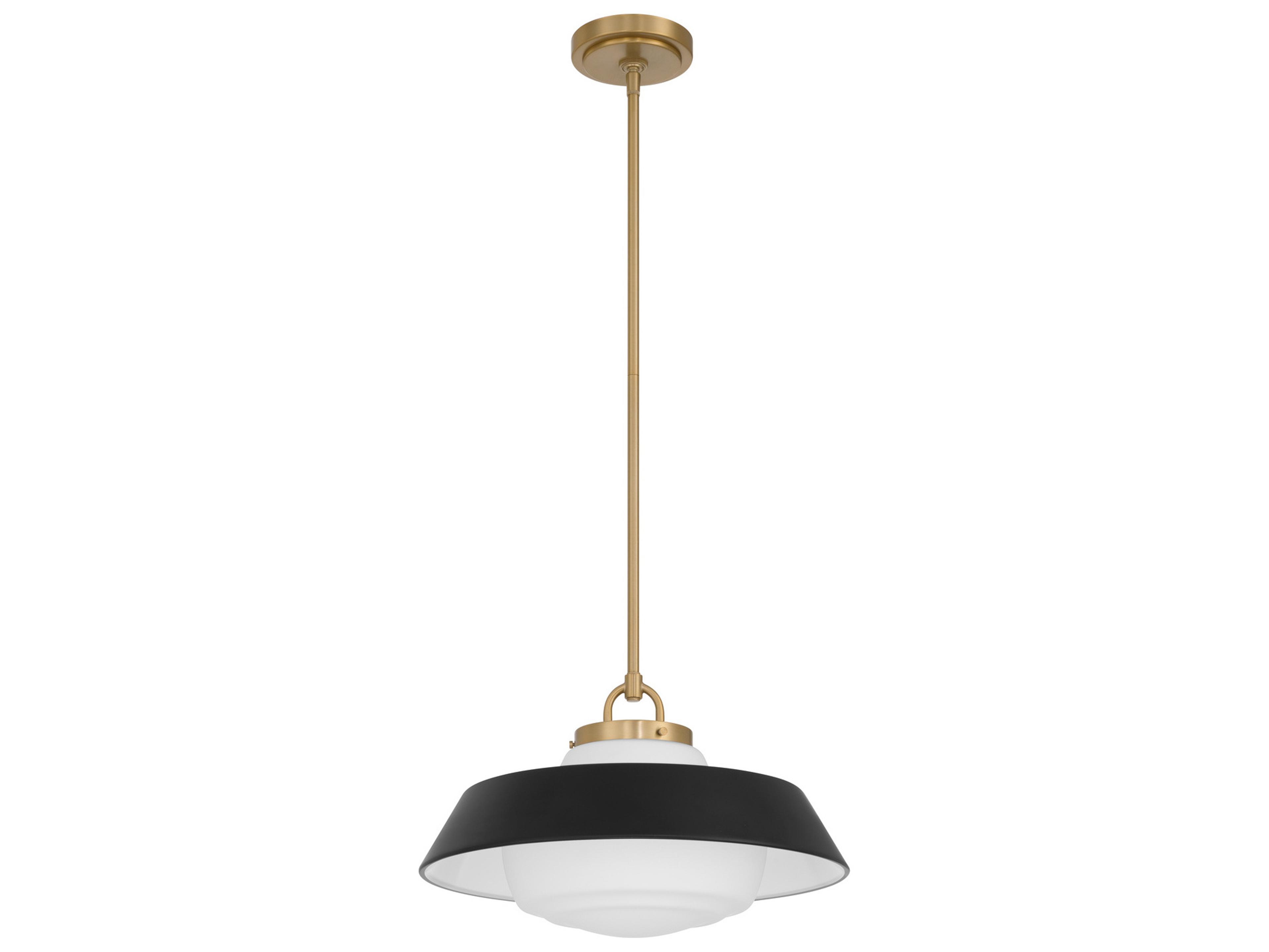 Crystorama Xander 1-Light Black Pendant
