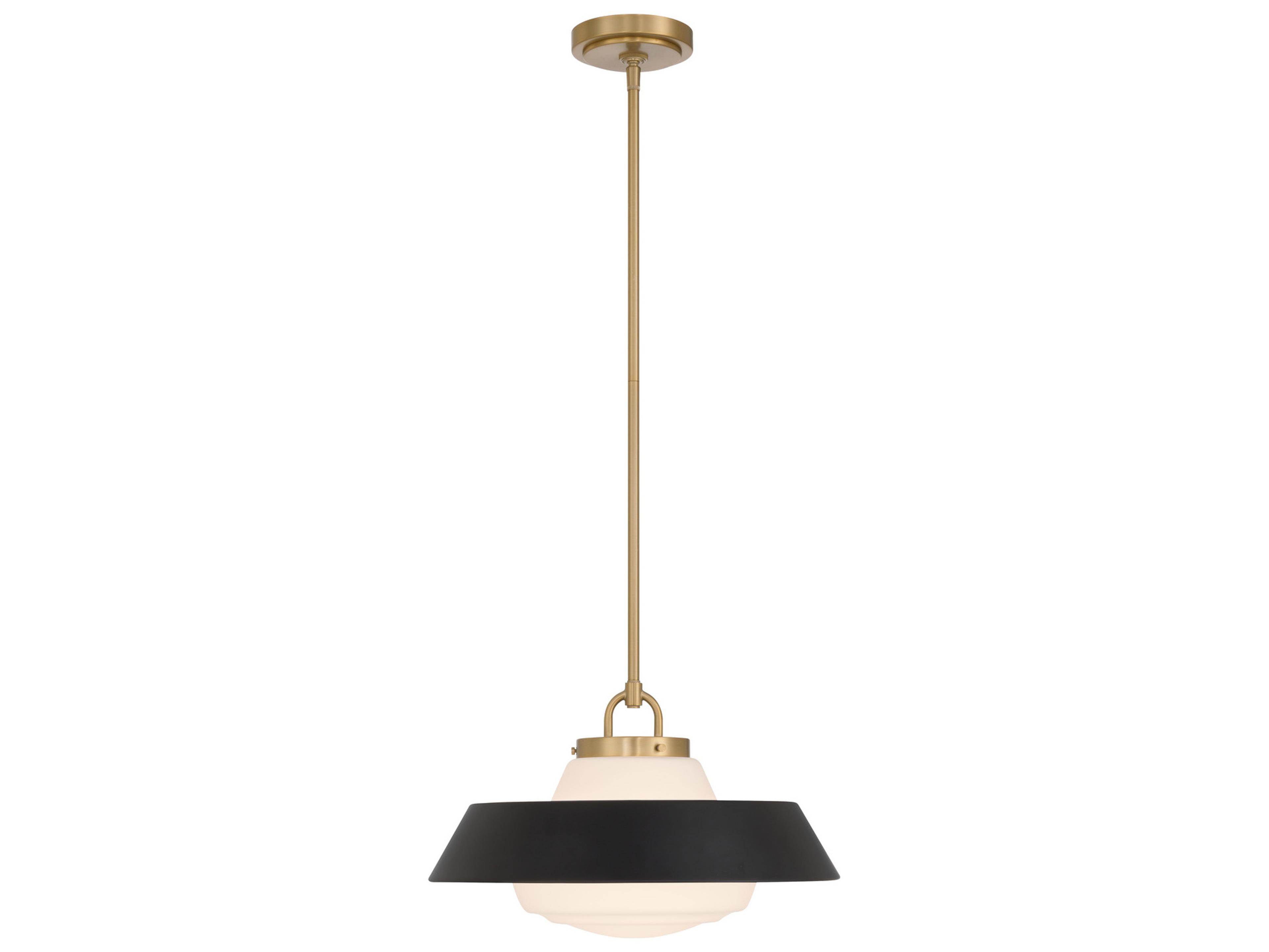 Crystorama Xander 1-Light Black Pendant