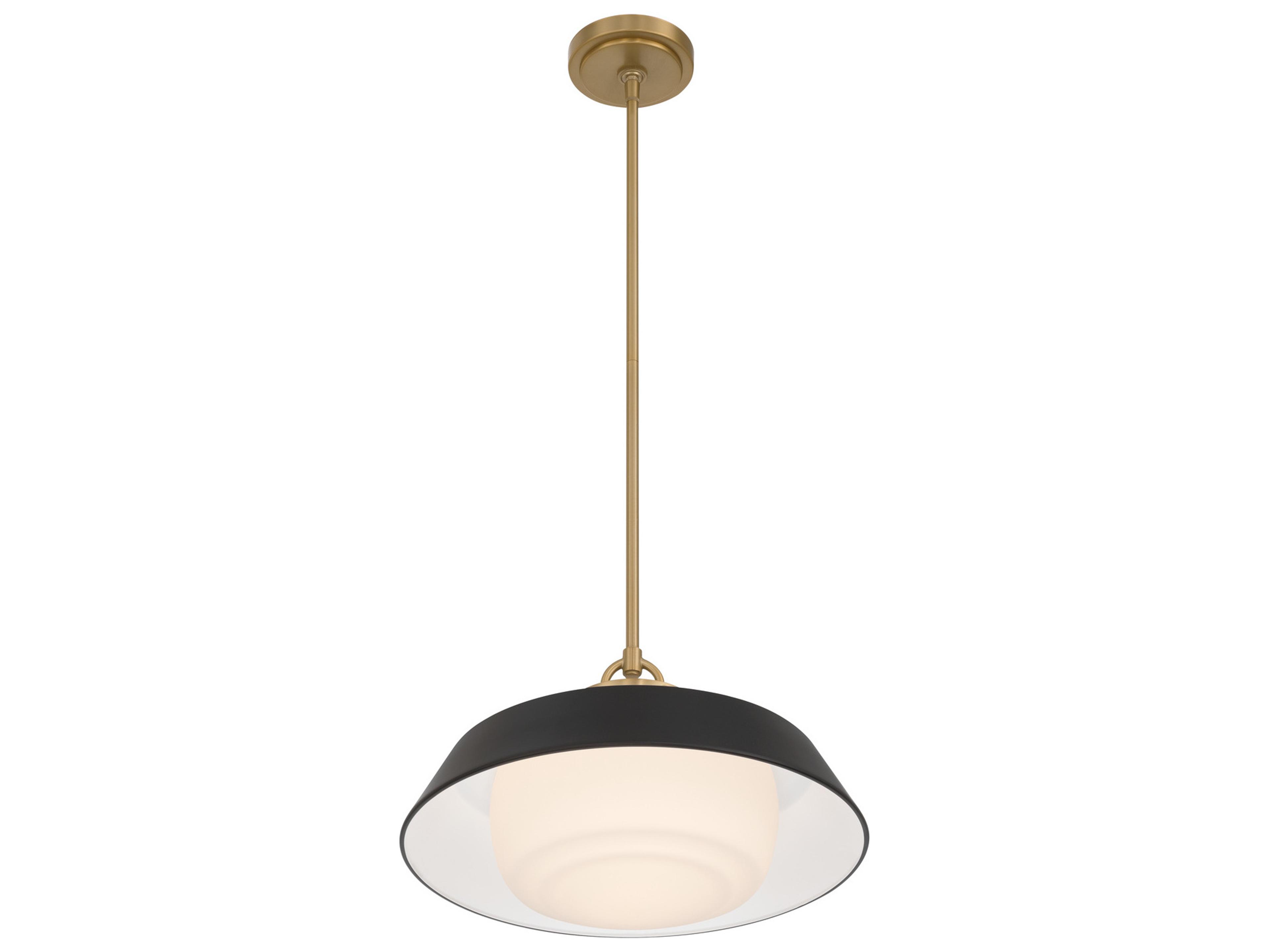 Crystorama Xander 1-Light Black Pendant