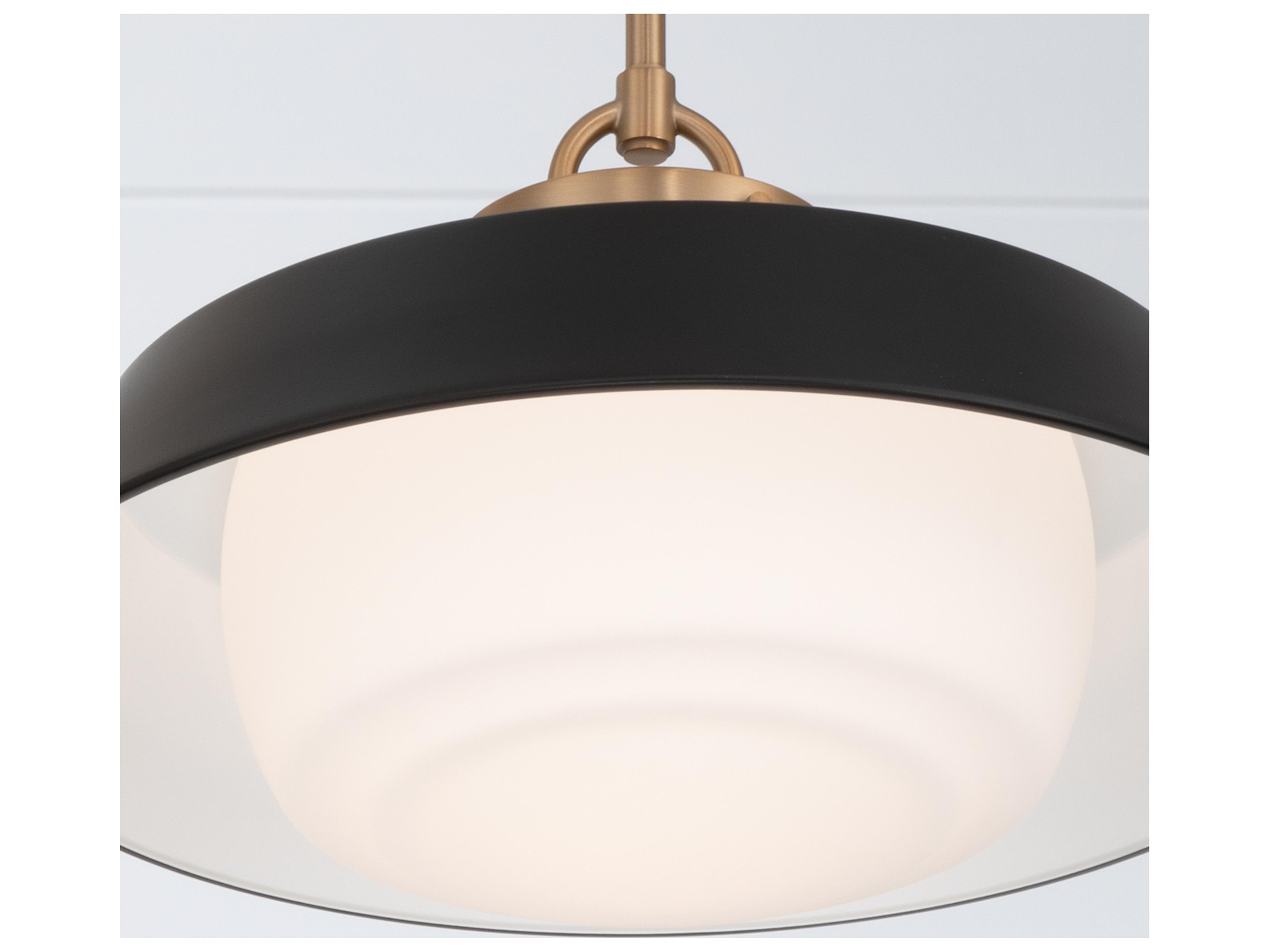 Crystorama Xander 1-Light Black Pendant