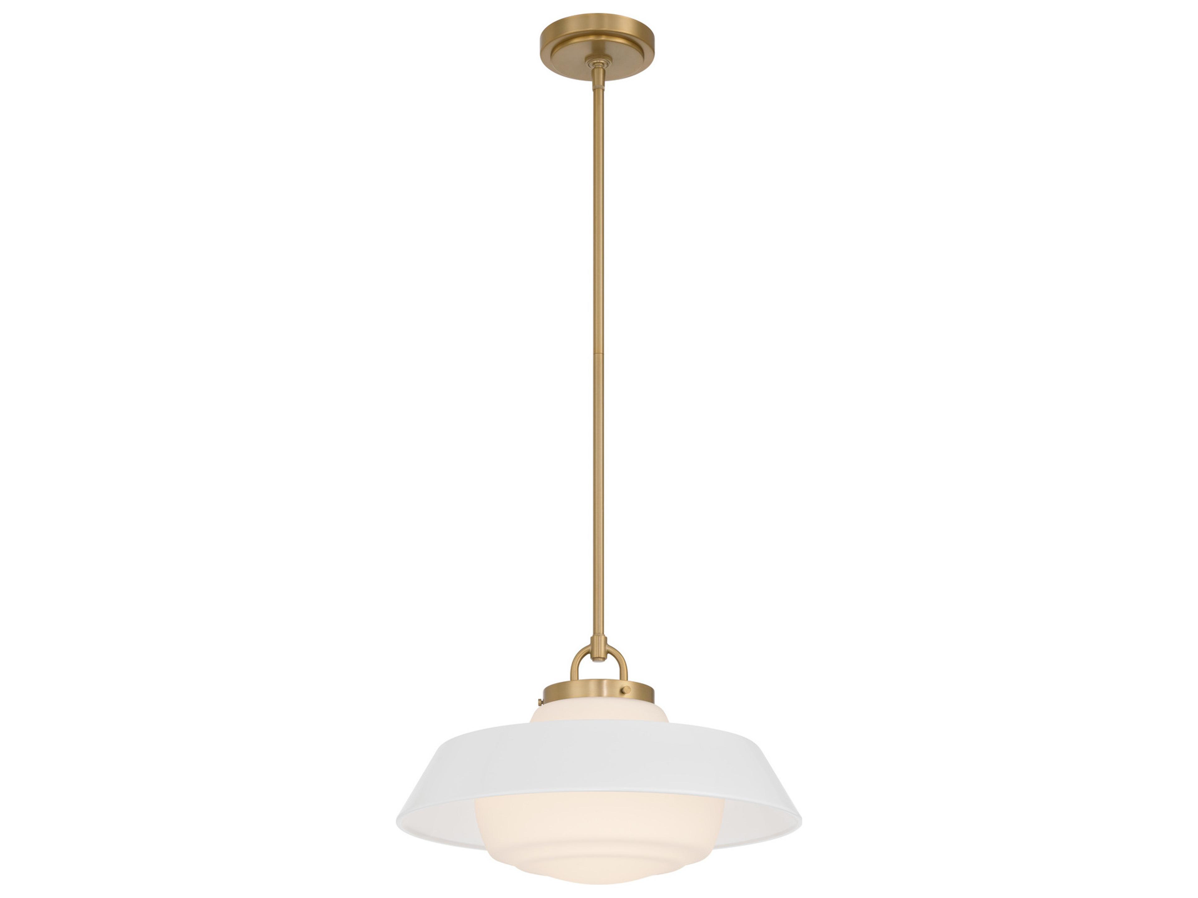Xander 1-Light White Pendant