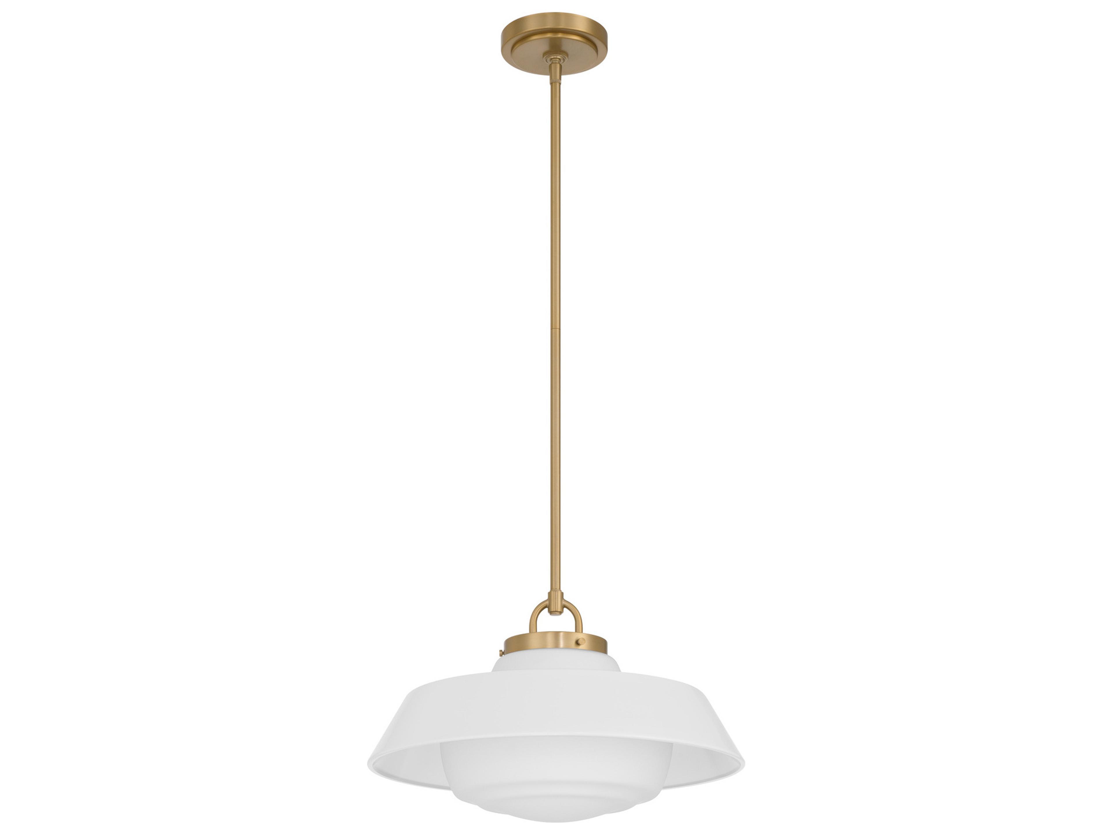 Crystorama Xander 1-Light White Pendant