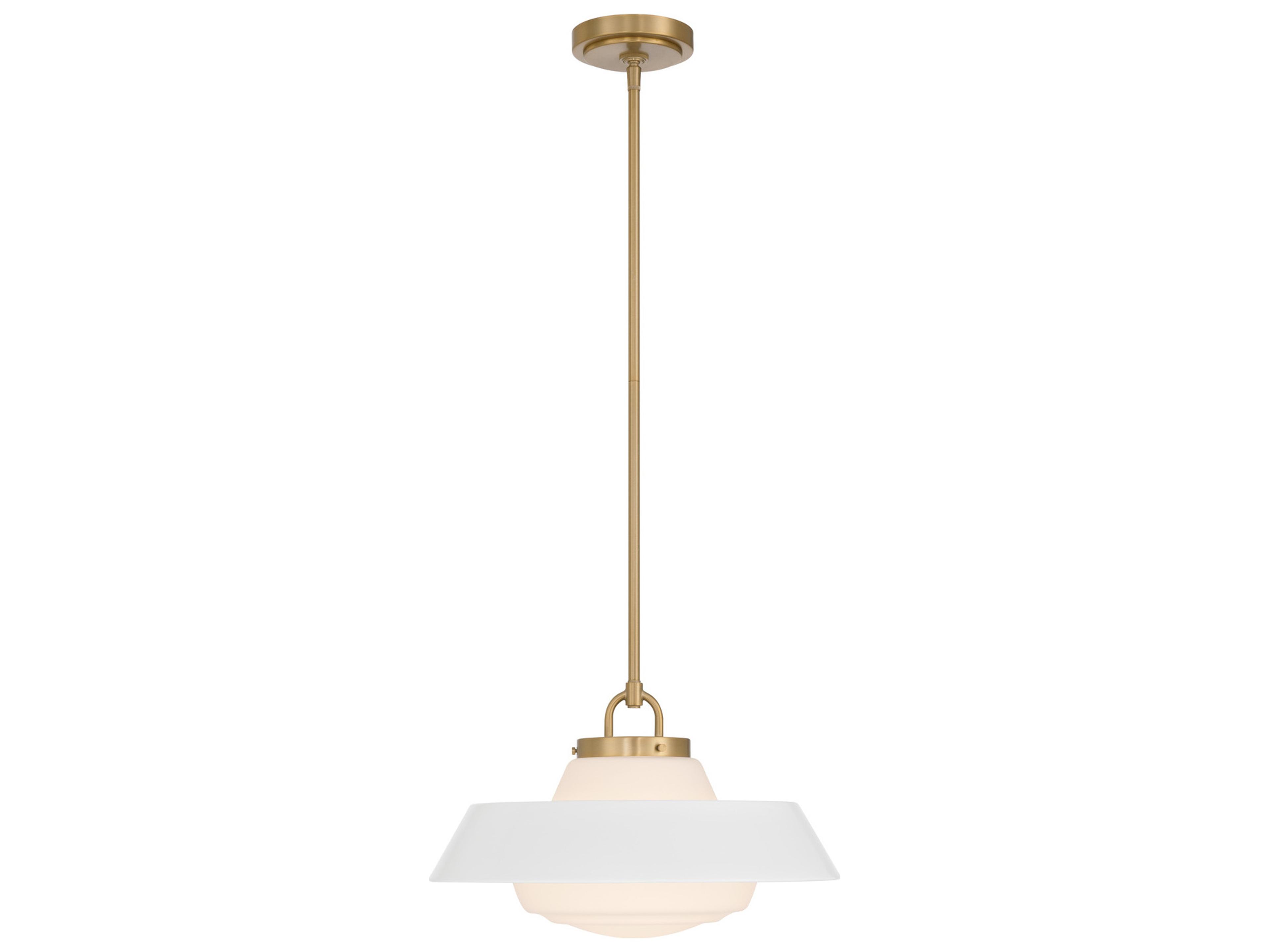 Crystorama Xander 1-Light White Pendant