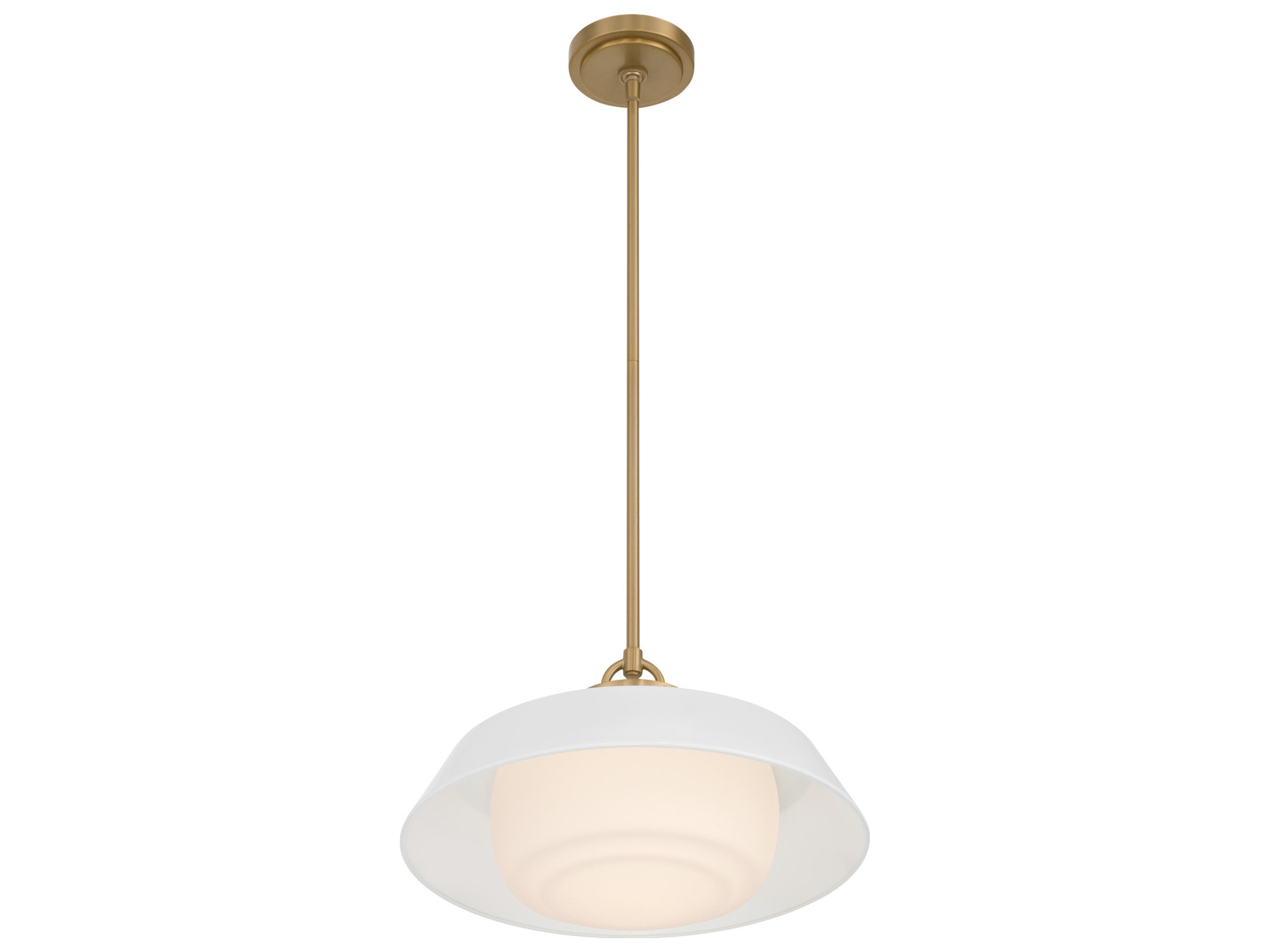 Crystorama Xander 1-Light White Pendant