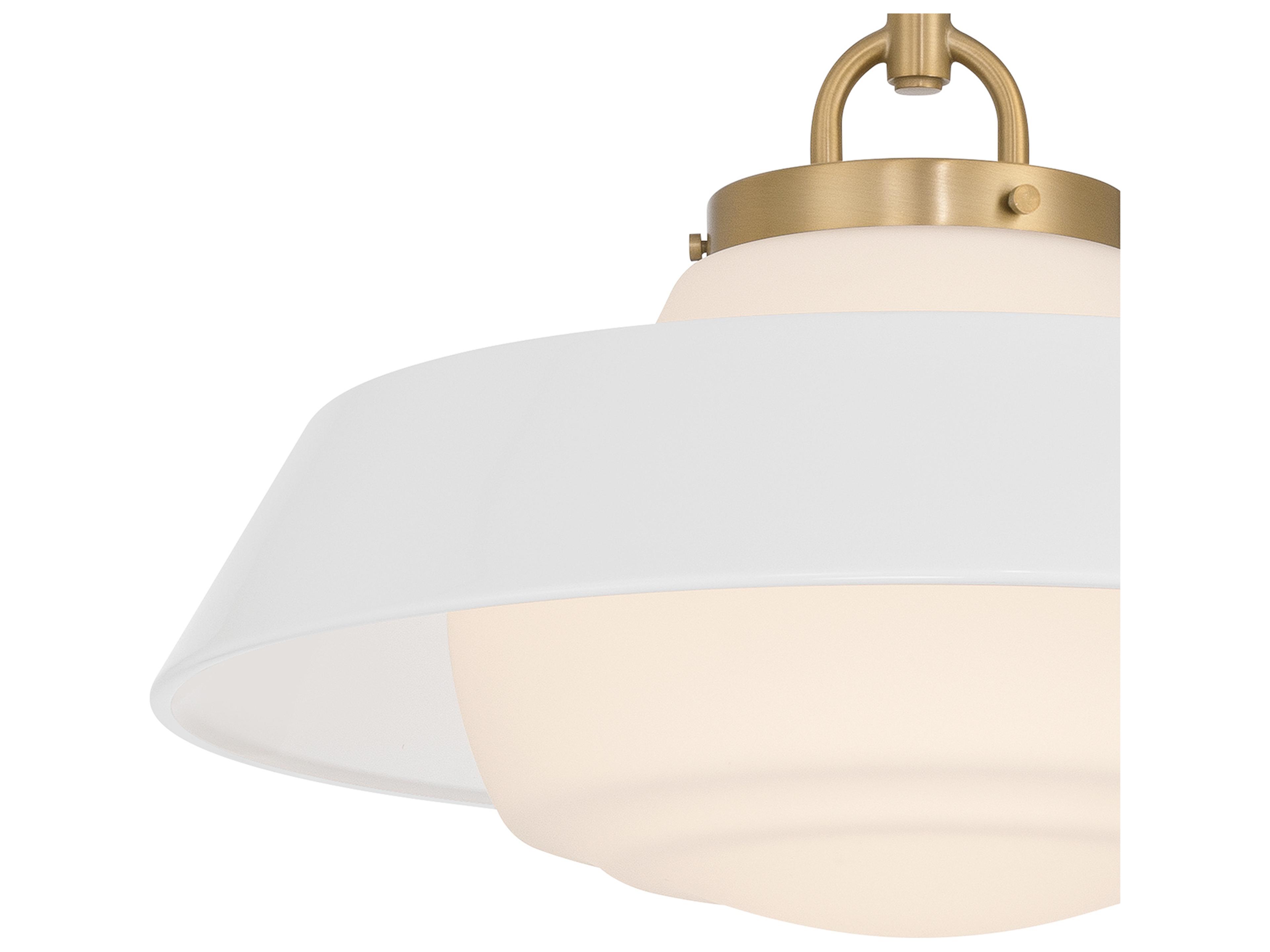 Crystorama Xander 1-Light White Pendant