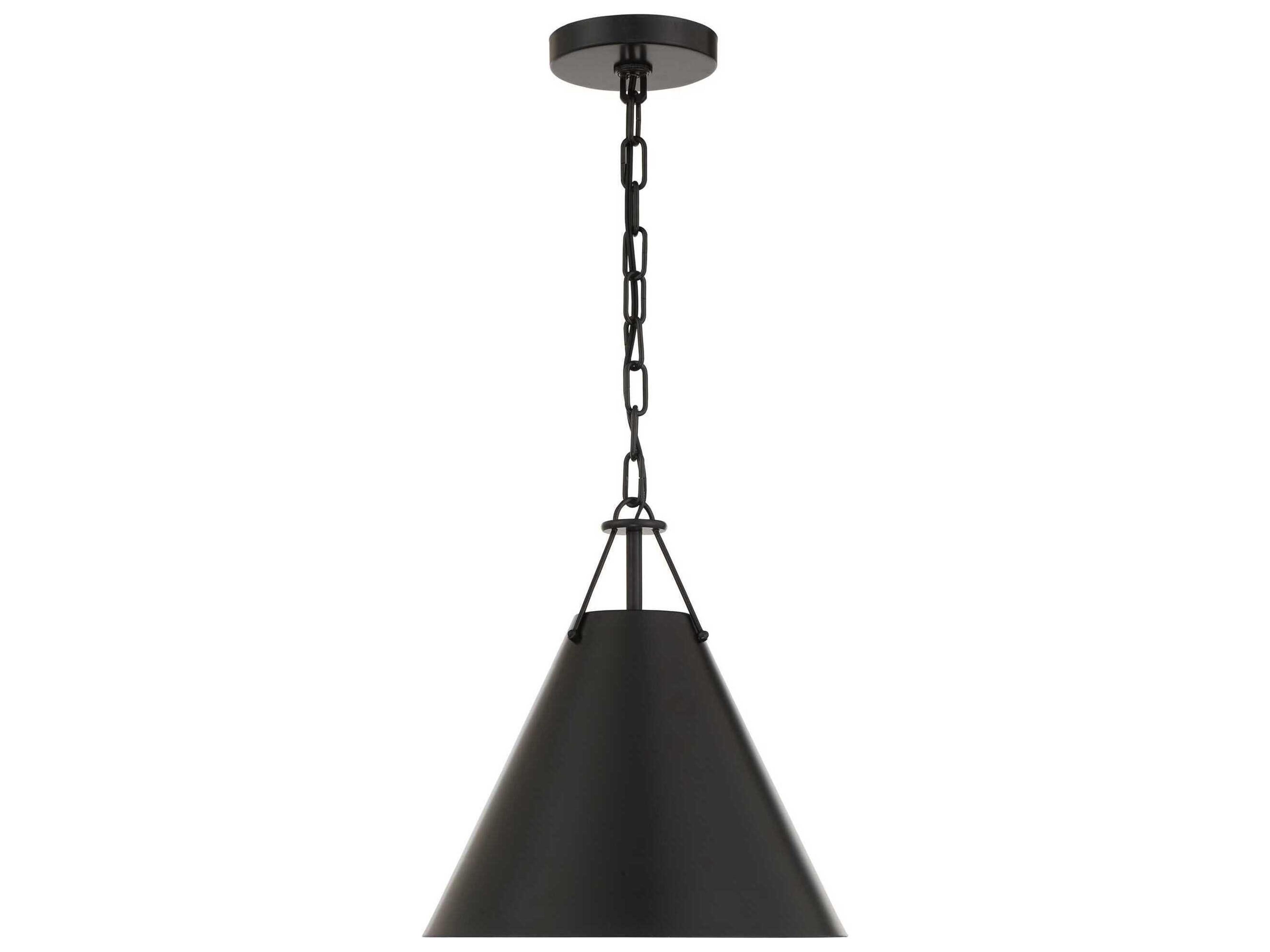 Xavier 1-Light Matte Black Mini Pendant