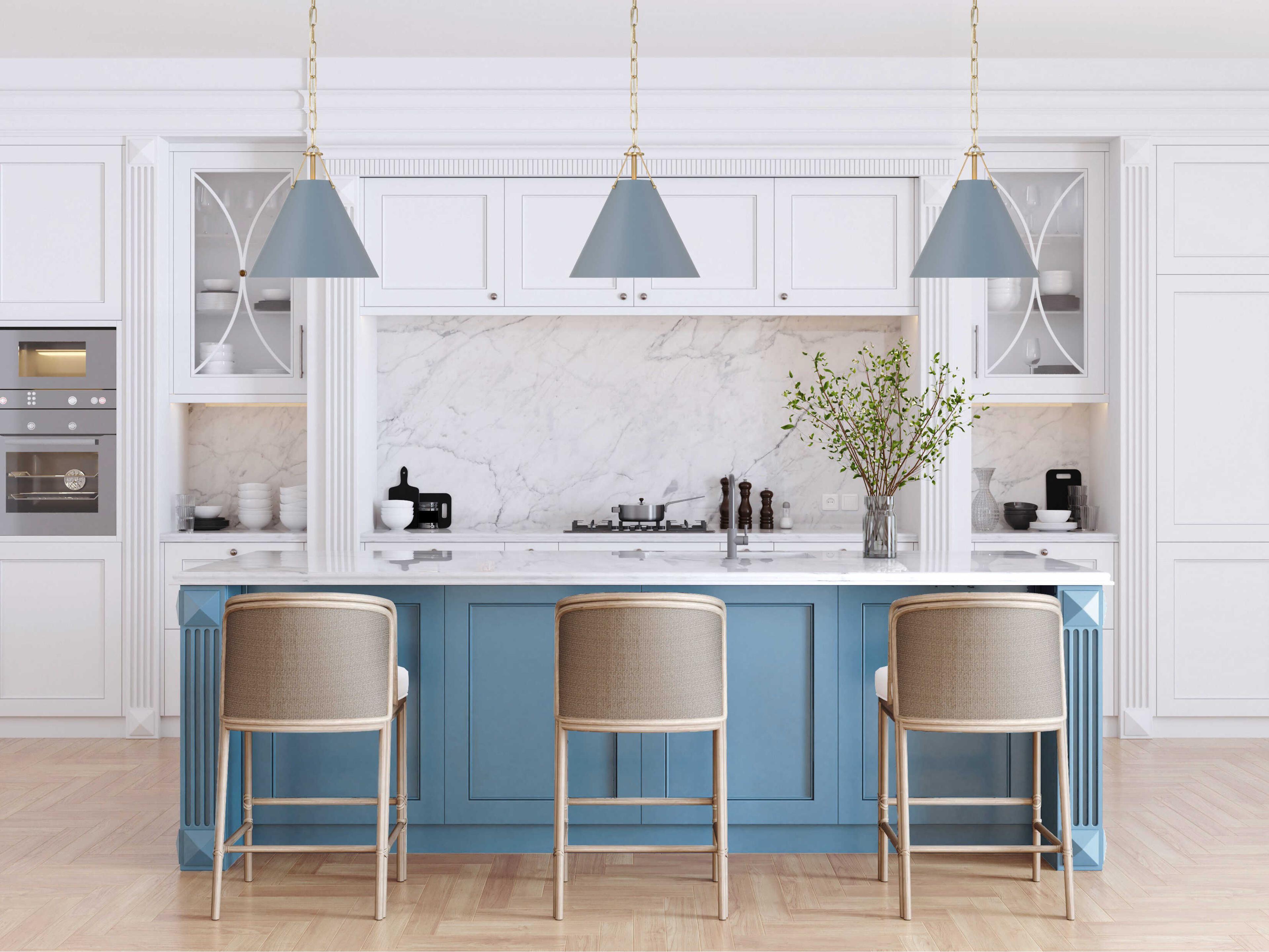 Crystorama Xavier 1-Light Vibrant Gold Blue Mini Pendant